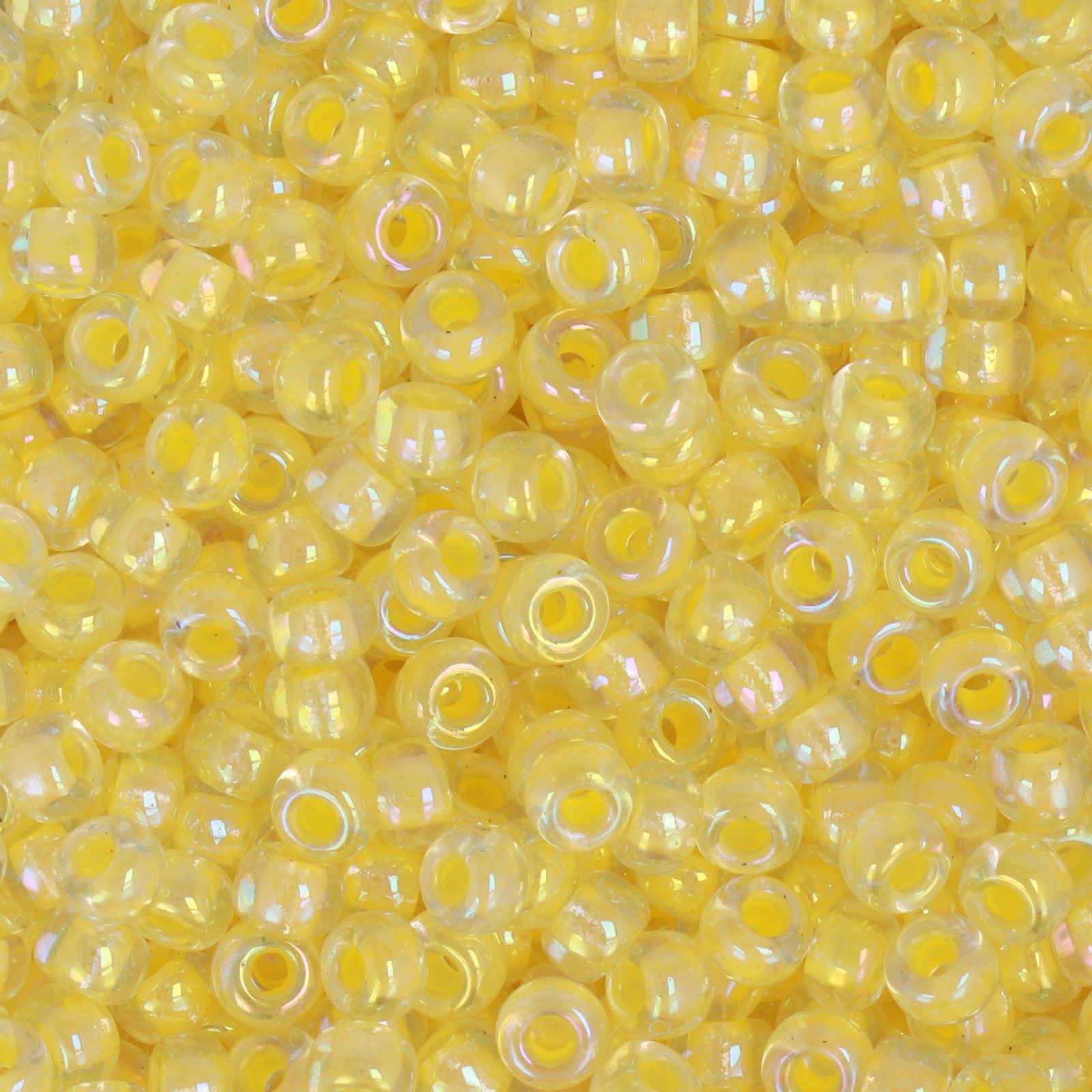 miyuki rocailles 6/0 - color-lined light yellow/crystal ab (273) | 10gr
