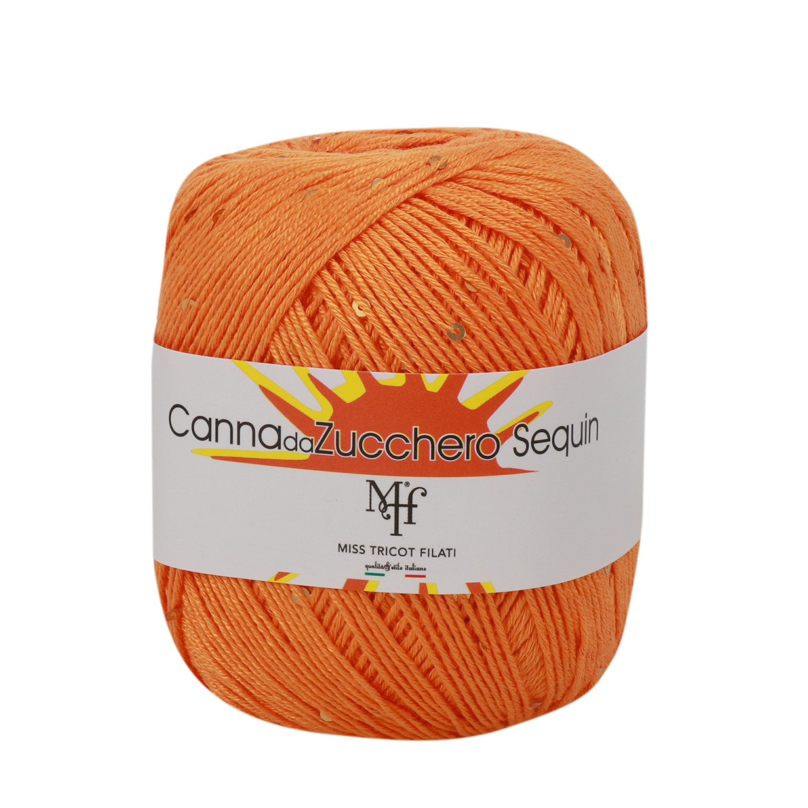 miss tricot filati canna da zucchero sequin orange (05) - 50gr (150mt) | 1pc