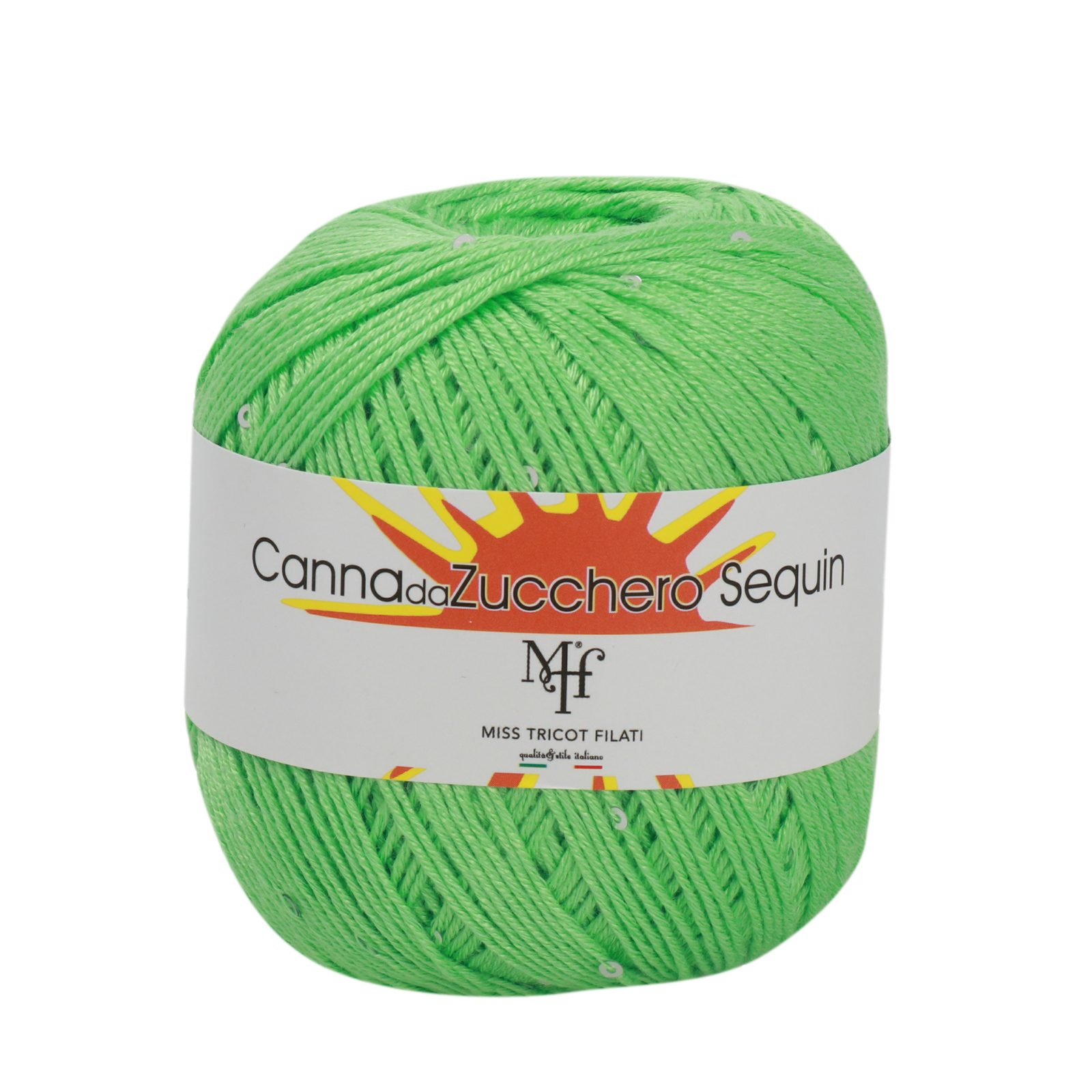 miss tricot filati canna da zucchero sequin mint (07) - 50gr (150mt) | 1pc