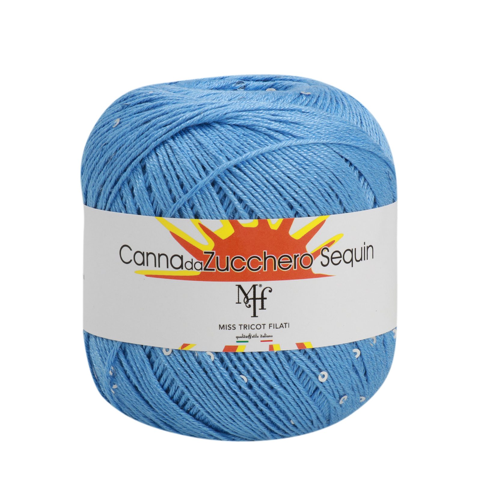 miss tricot filati canna da zucchero sequin light blau (11) - 50gr (150mt) | 1pc