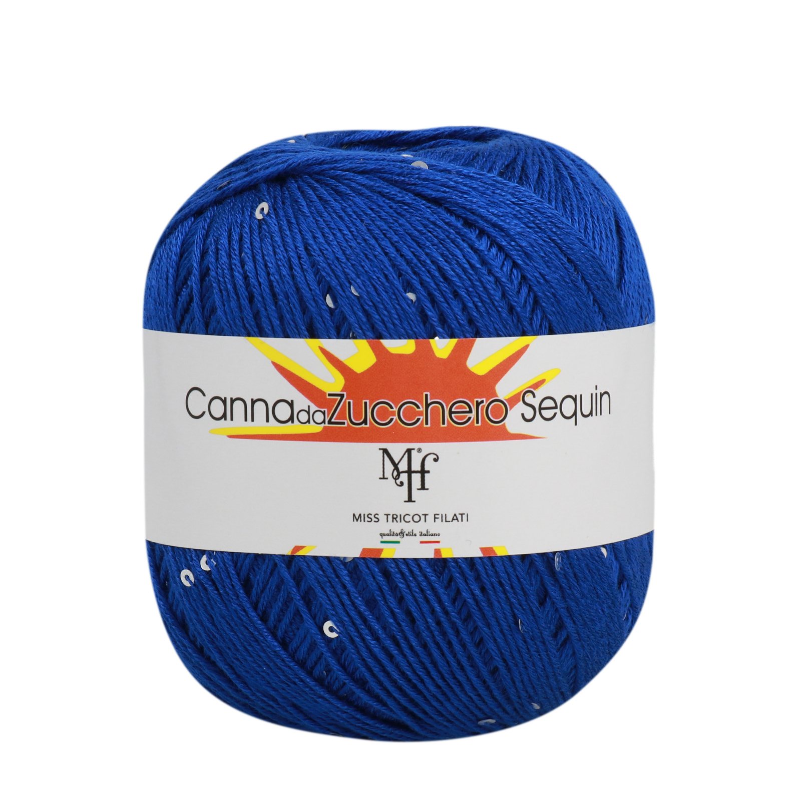 miss tricot filati canna da zucchero sequin blue (12) - 50gr (150mt) | 1pc