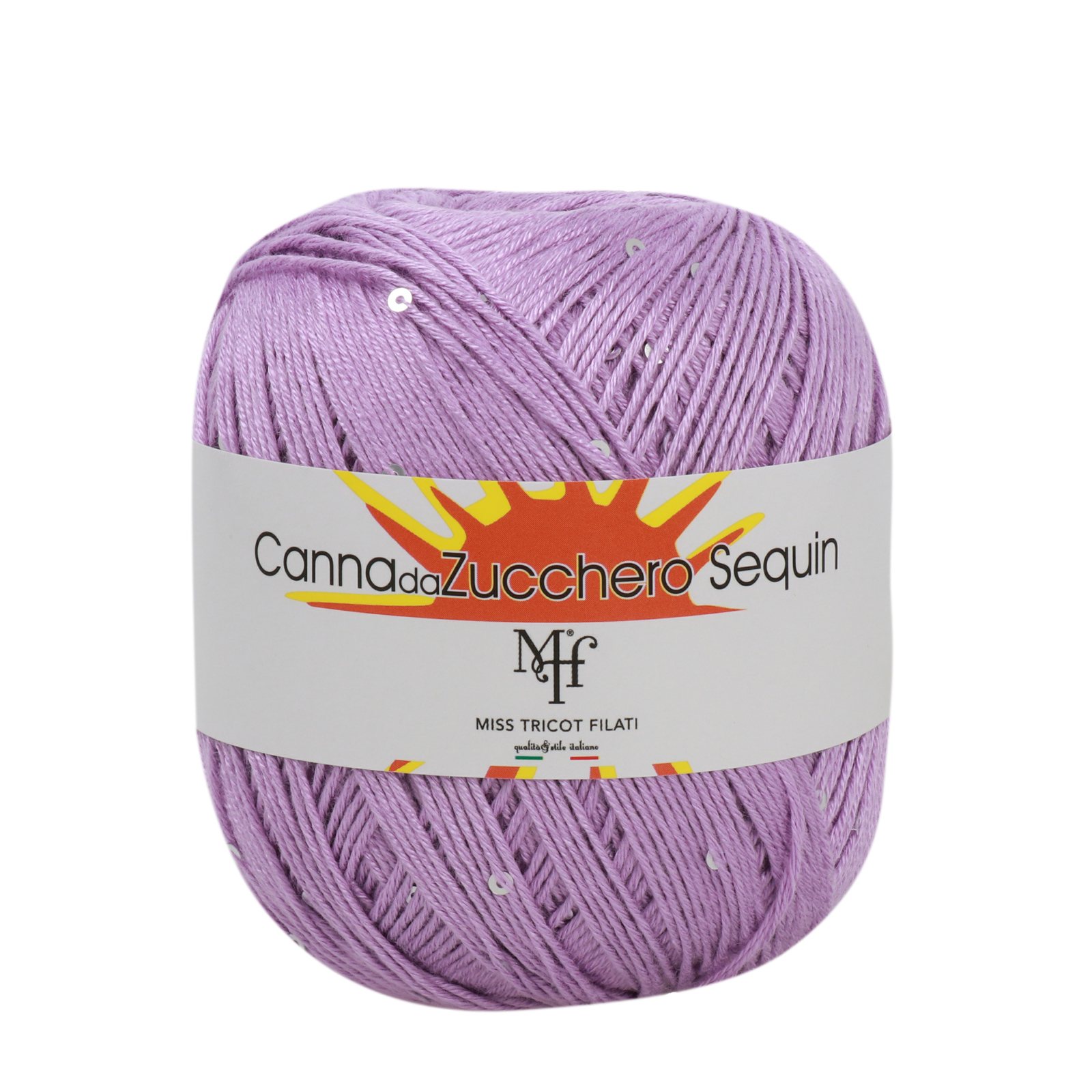 miss tricot filati canna da zucchero sequin lavender (16) - 50gr (150mt) | 1pc
