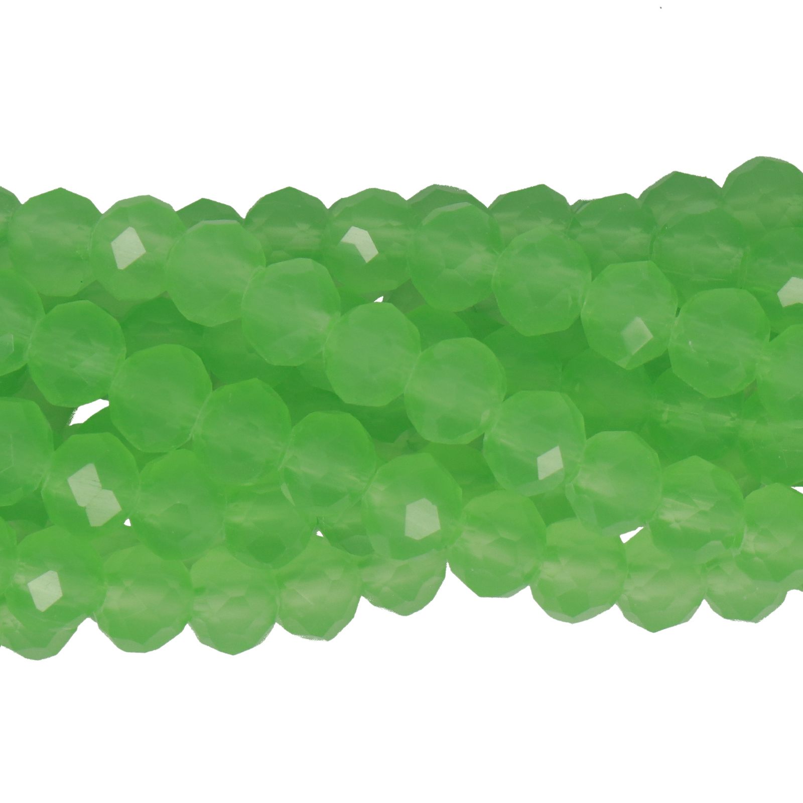 opal peridot chinese crystal faceted roundelle 6x4mm | 1 strand