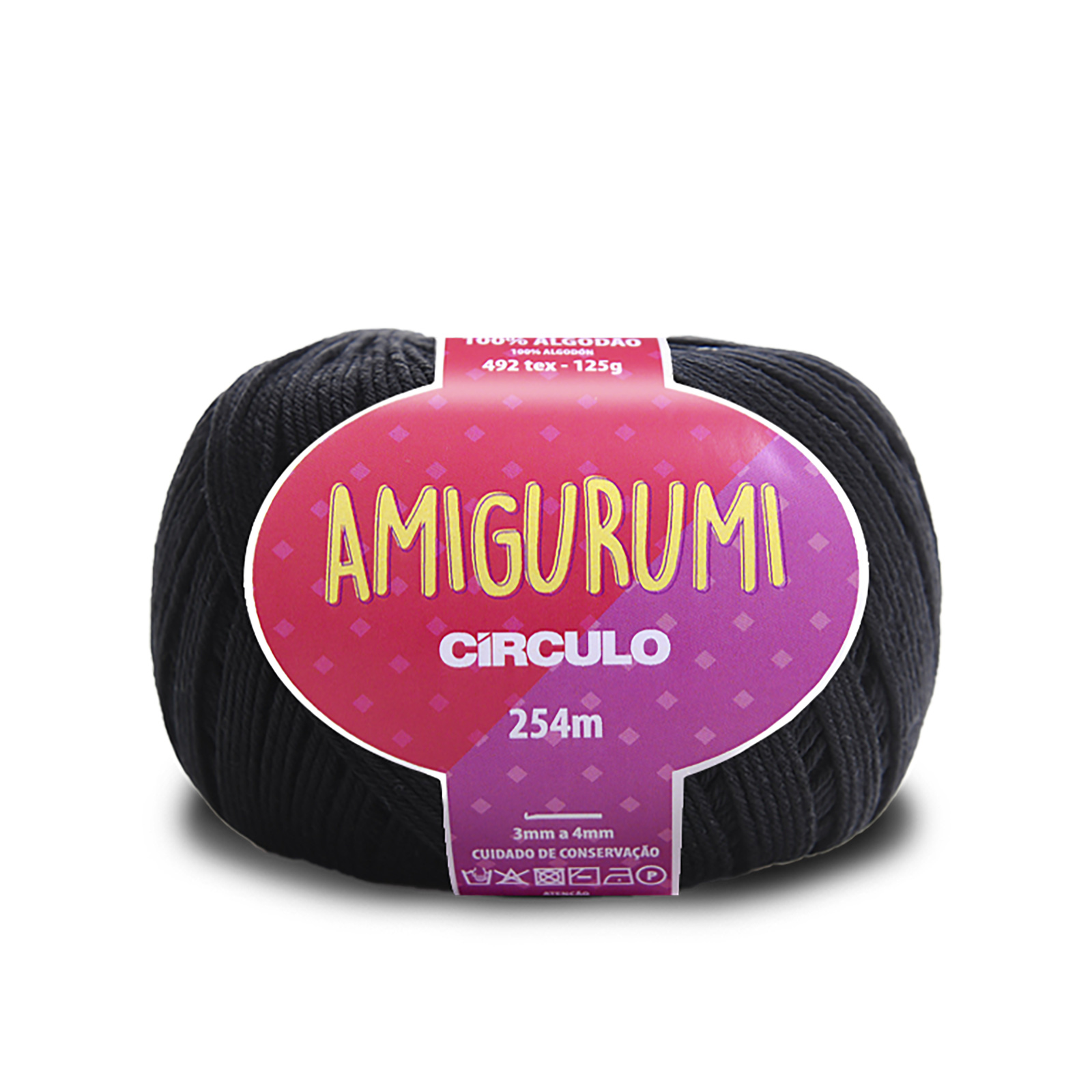 circulo amigurumi - black (8990) - 125gr (254m) | 1pc