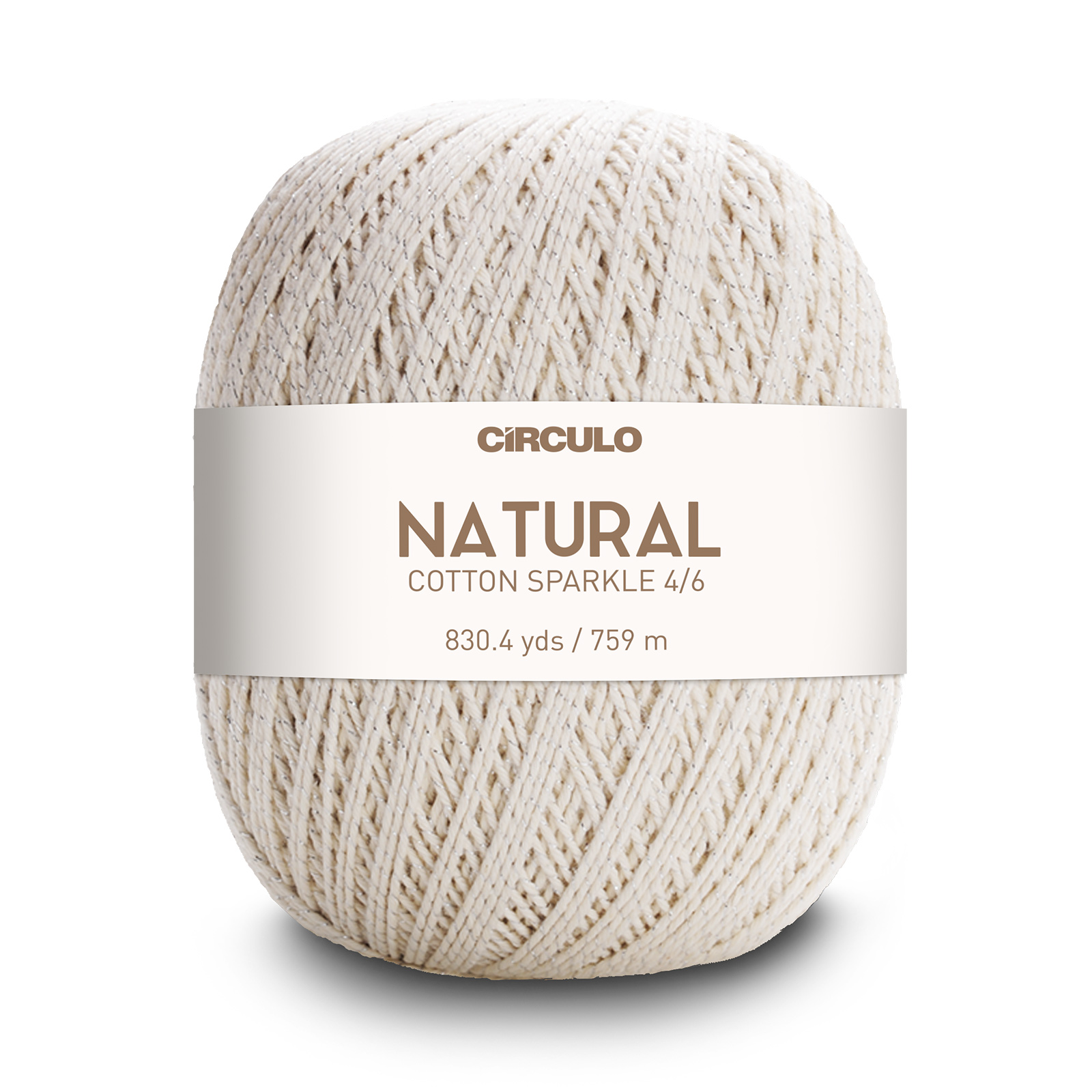 circulo barroco natural cotton sparlke 4/6 - naturale silber (20) - 700gr (759m) | 1st