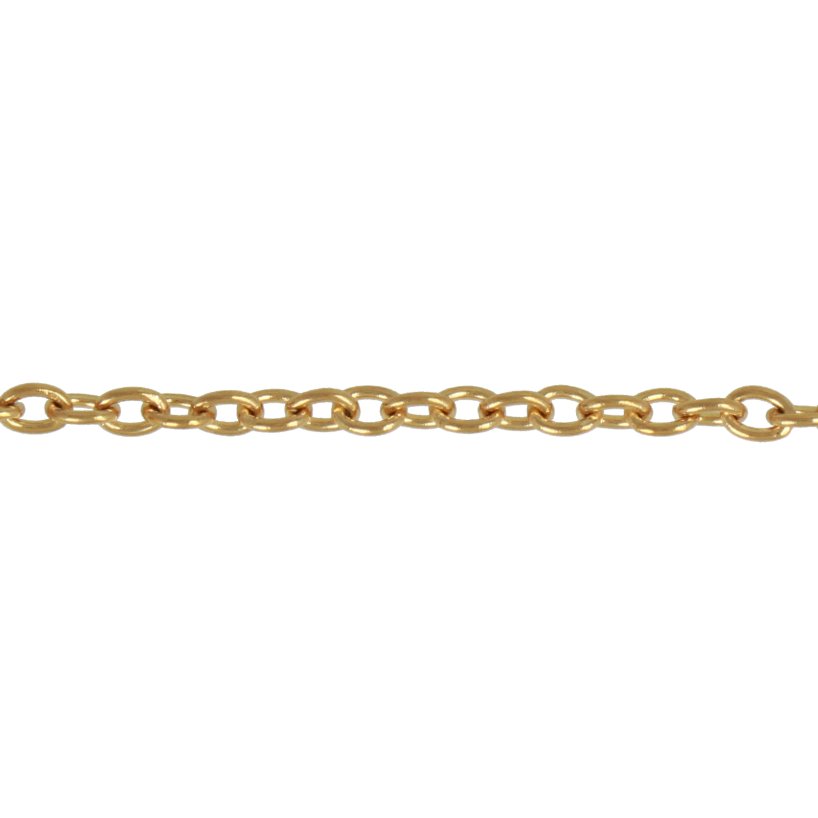 gold plated stainless steel oval cable chain 1,8x1,2mm - wire 0,35mm | 1mt