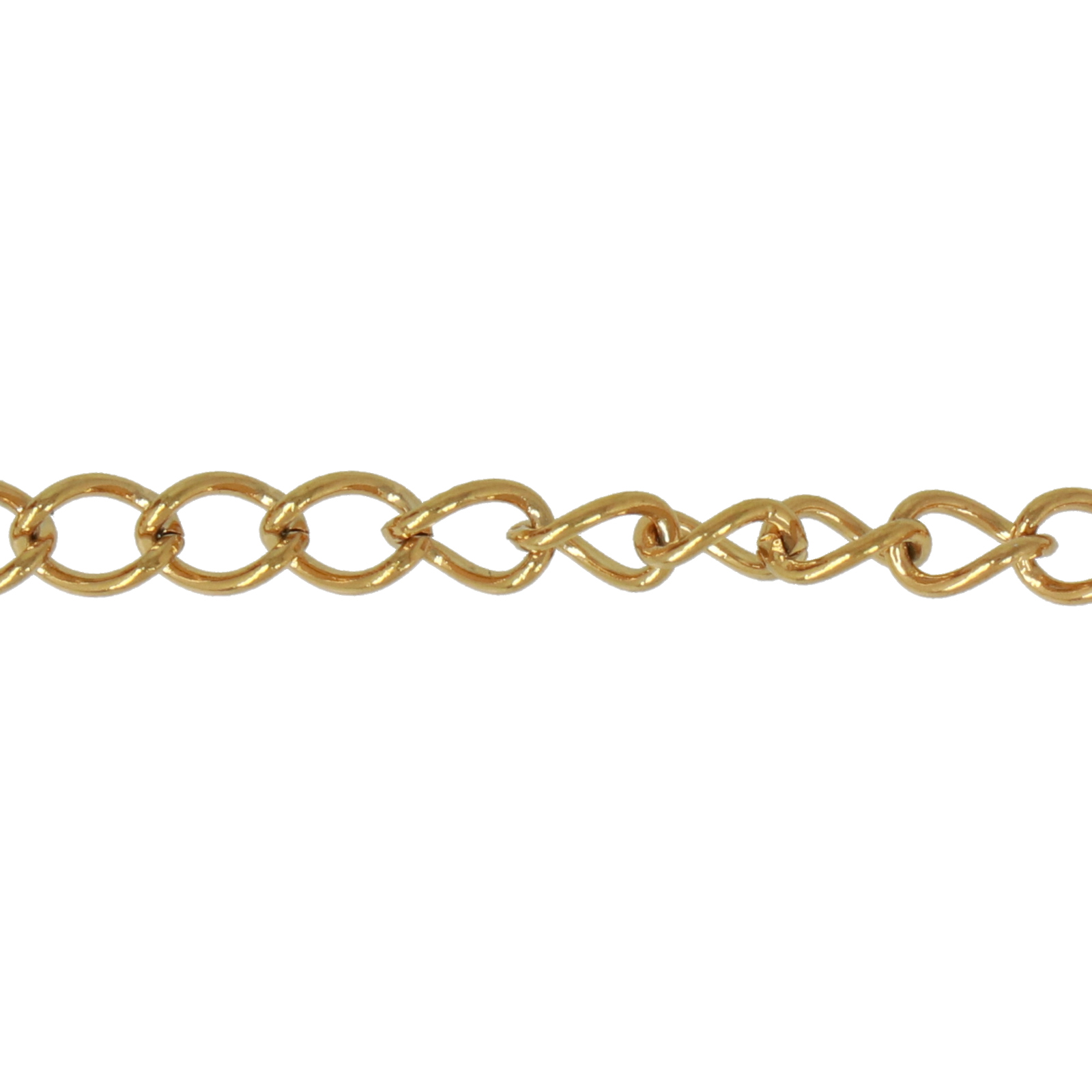 gold plated stainless steel groumette chain 5x4mm - wire 0,8mm | 1mt
