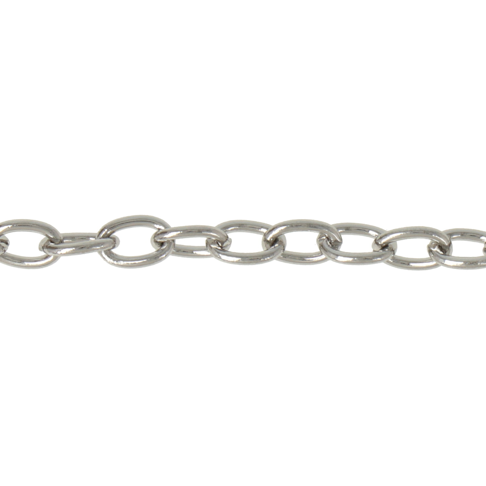 stainless steel oval cable chain 6x4mm - wire 0,8mm | 1mt