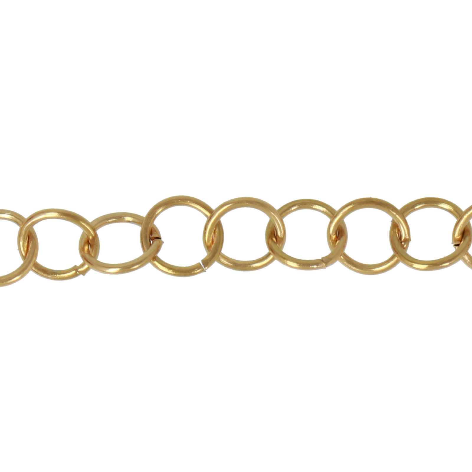 gold plated stainless steel round cable chain 6mm - wire 0,8mm | 1mt