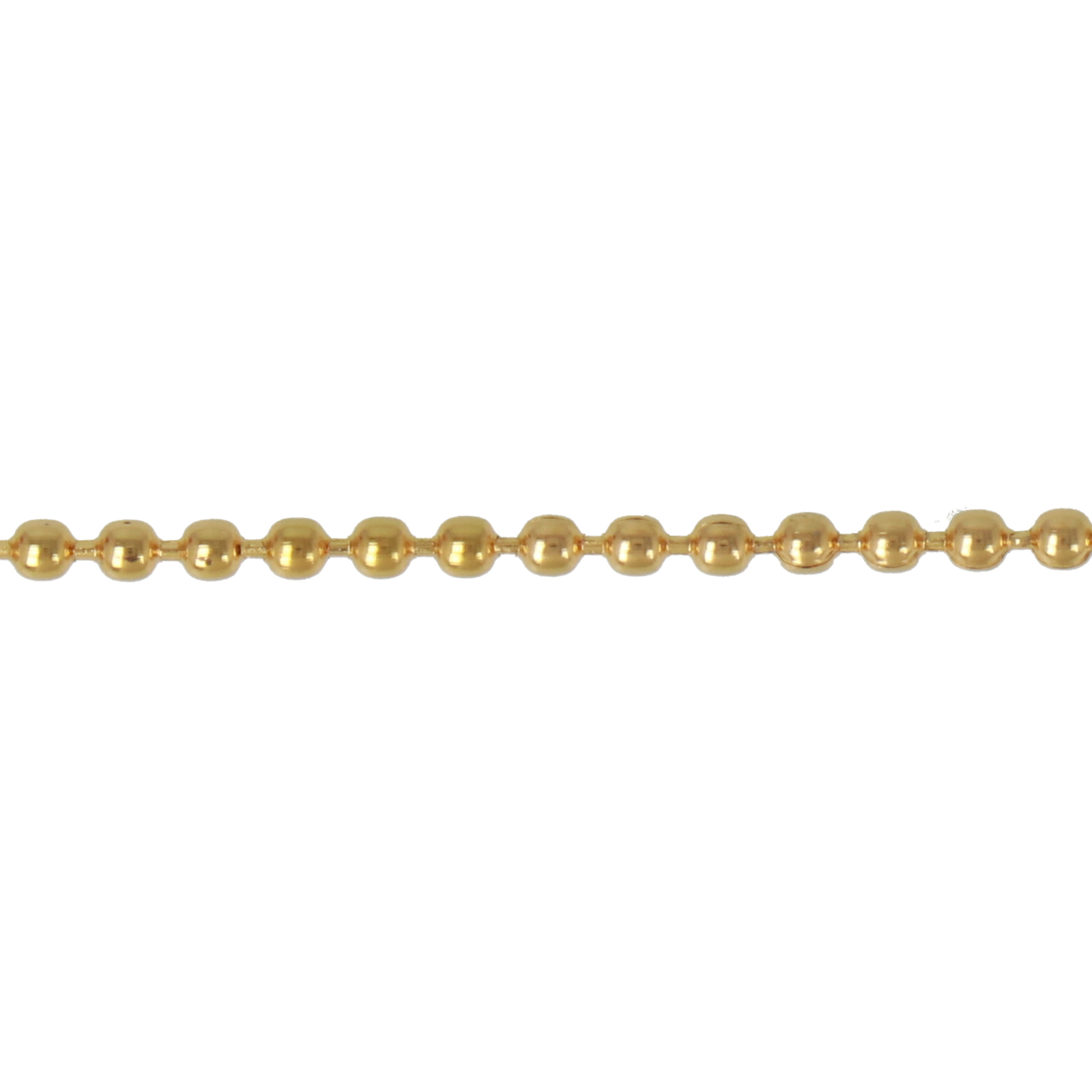 gold plated stainless stell ball chain 2mm | 1mt