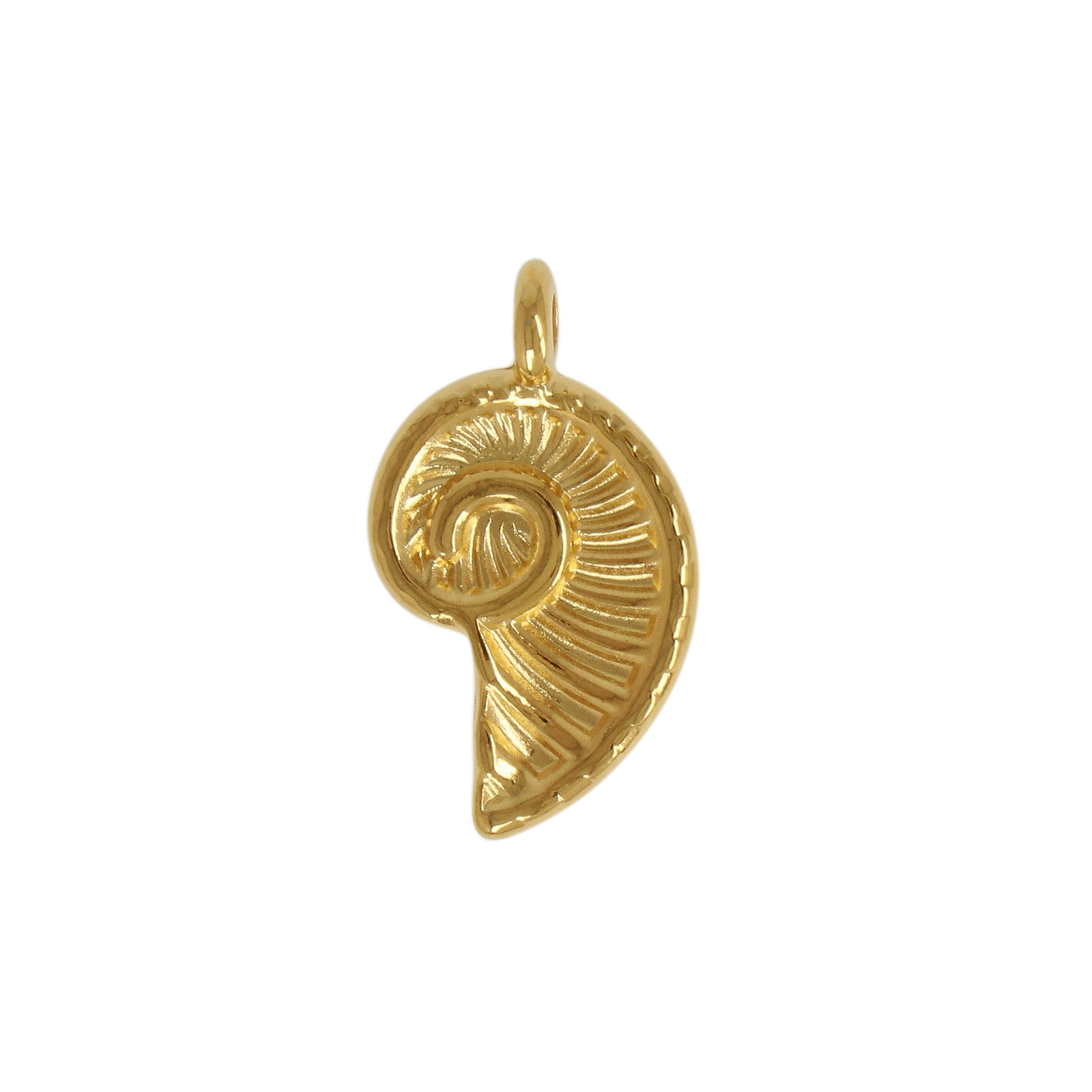 gold plated shell charm 17x12mm | 2pc