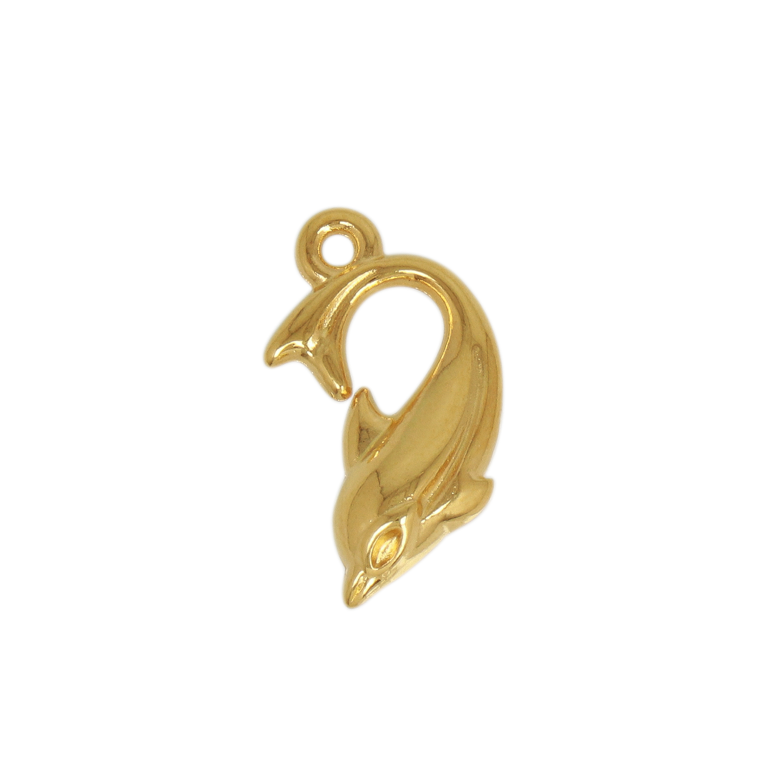anhänger delphin vergoldet 16x11mm | 2st