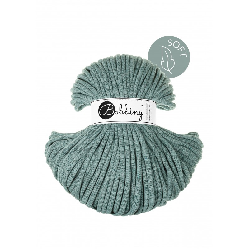 bobbiny jumbo soft braided cord - laurel 8mm - 100mt | 1pc