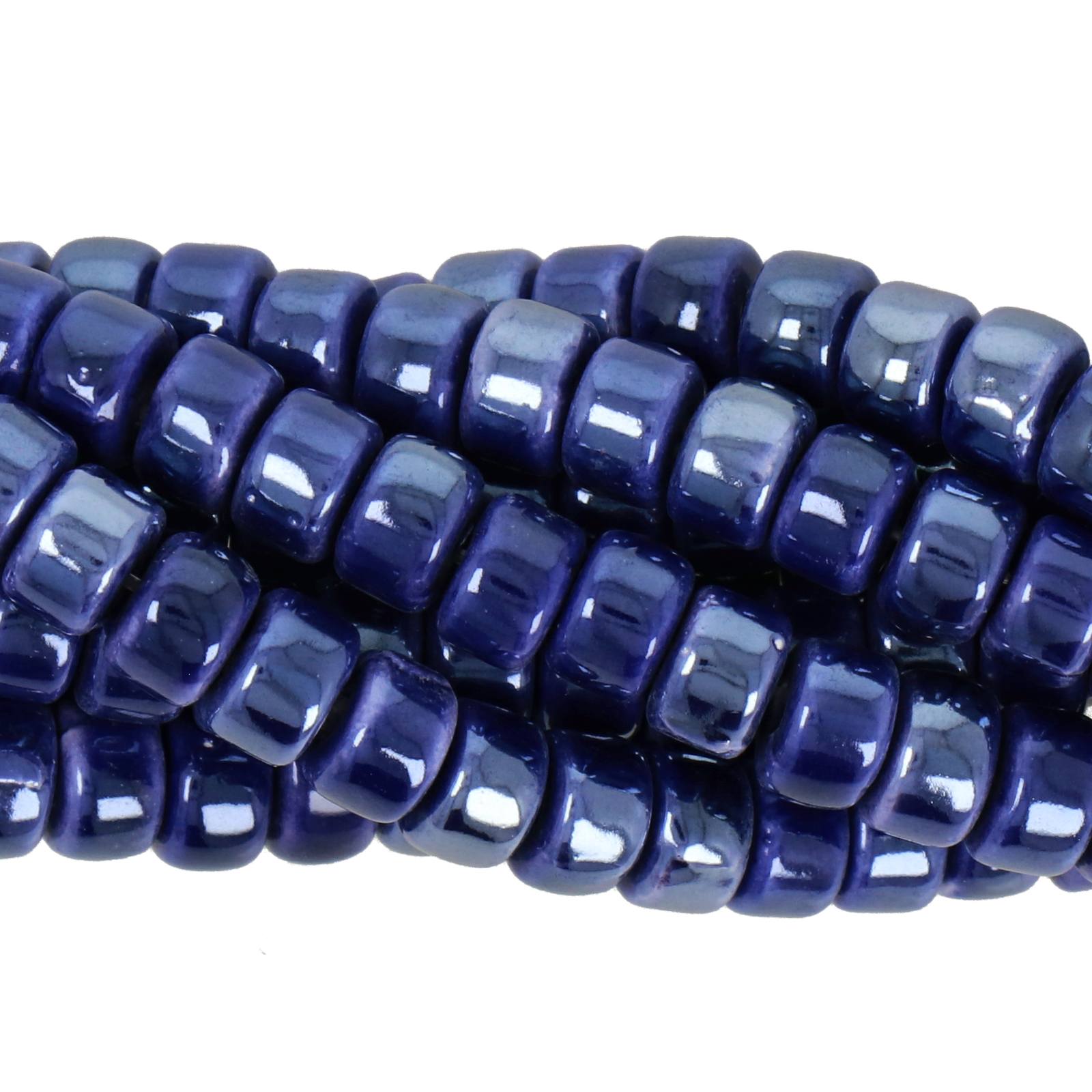bleu ceramic beads heishi 6x4mm - 45pcs | 1 strand