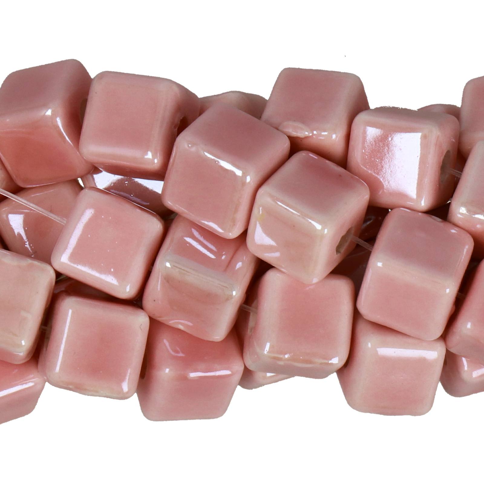 purple ceramic beads tube 11x6mm - 27pcs | 1 strand