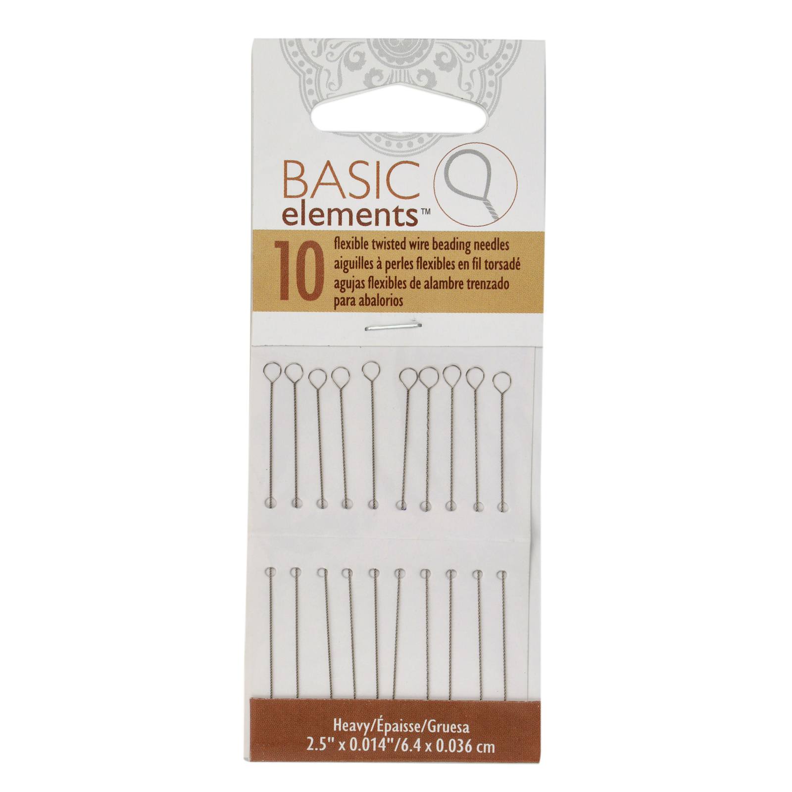 flexible twisted beading needle heavy 64mm - 10pc | 1pc
