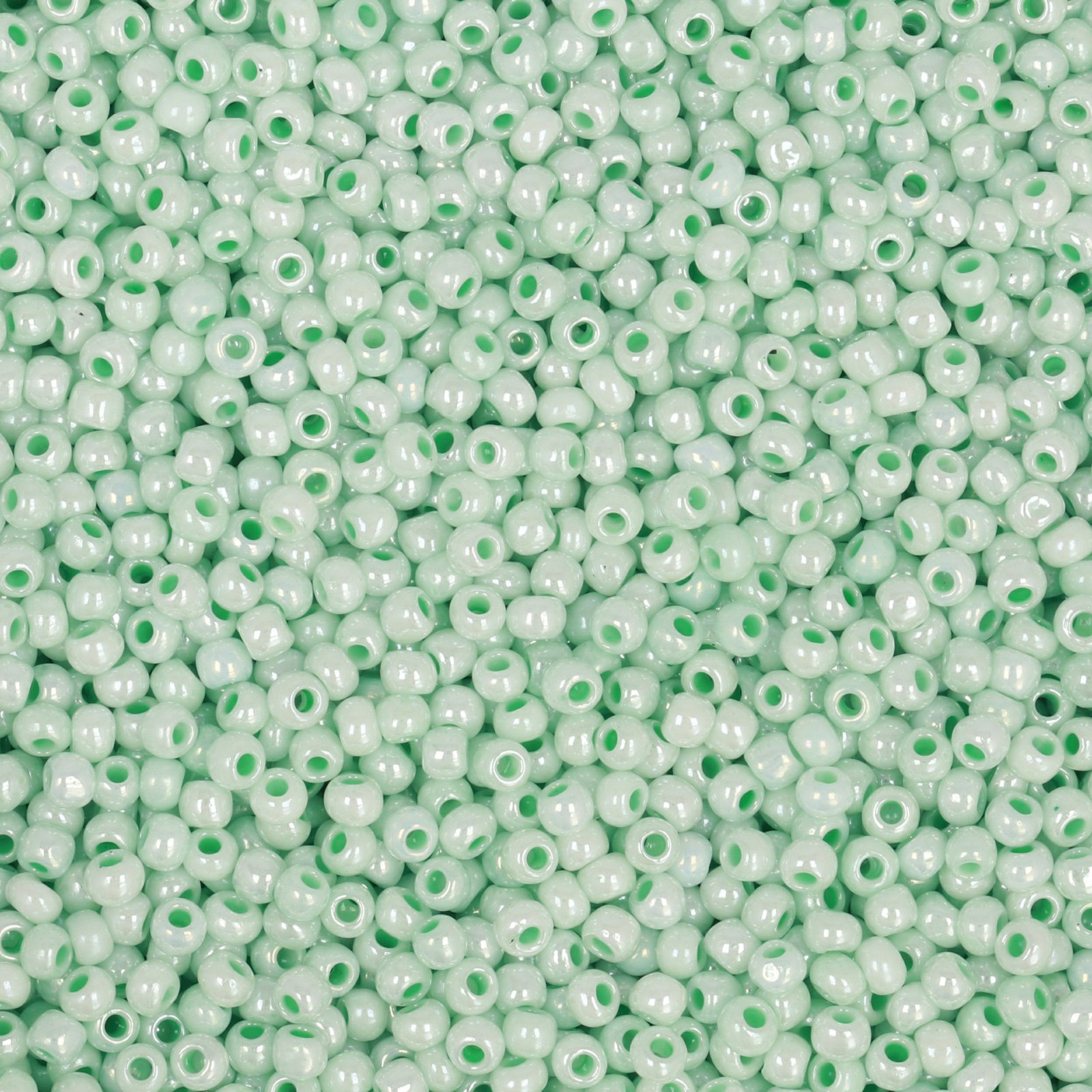 semini by hobbyperline rocailles 11/0 - shell luster pastel mint green | 30gr