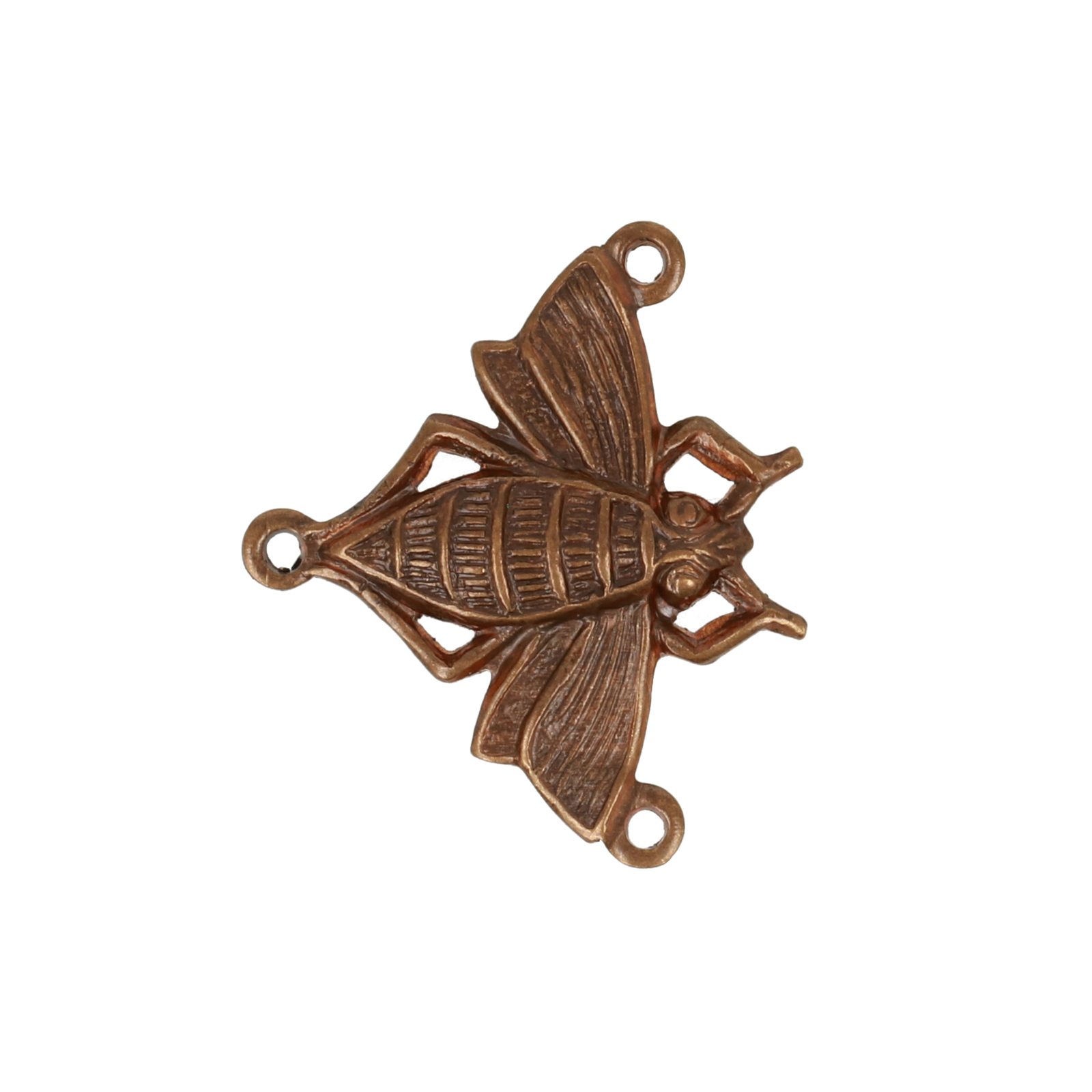 vintaj natural brass queen bee link 20x18mm | 1pc
