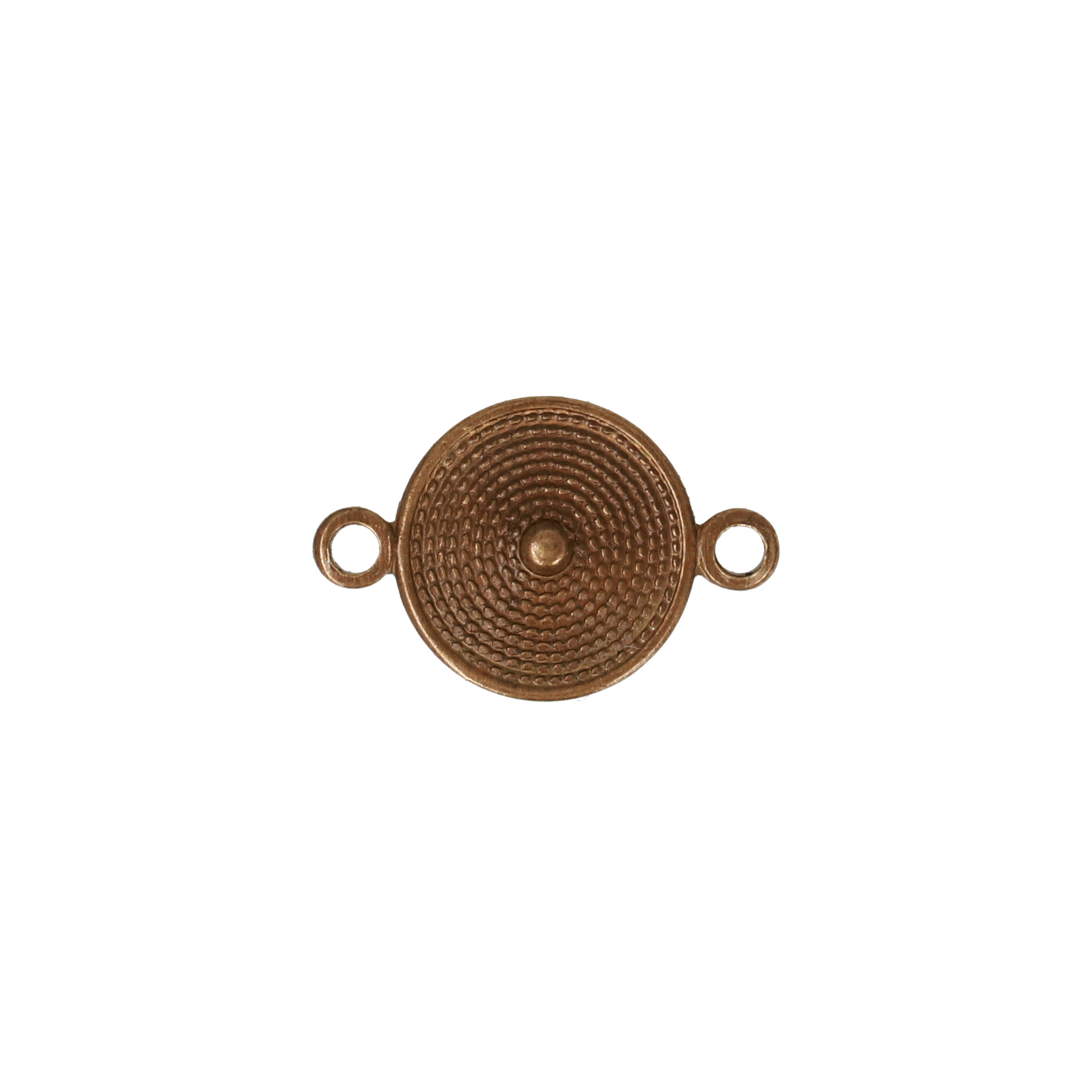 vintaj natural brass mediterranean shield connector 16x10mm | 2pc