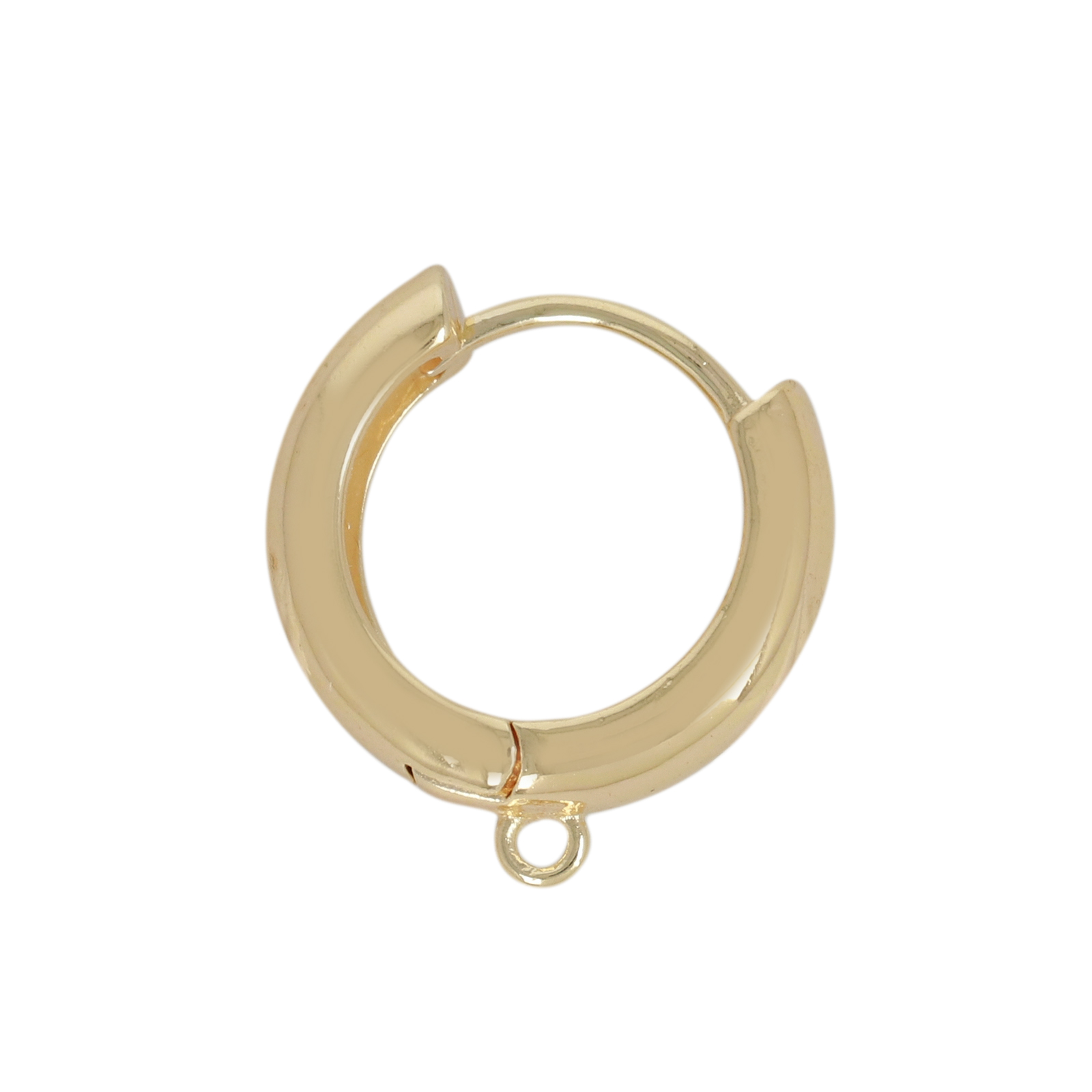 gold plated leverback hoop earring 8x4mm | 2pc
