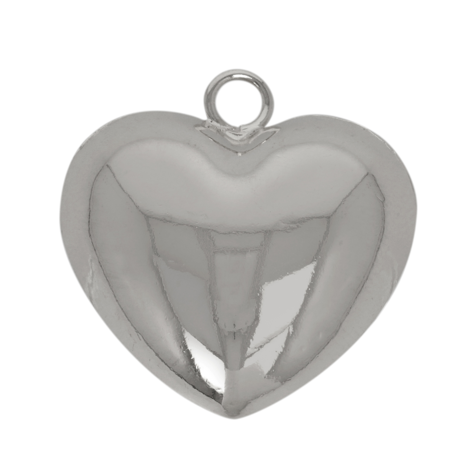 rhodium silver plated star pendant 25mm | 1pc