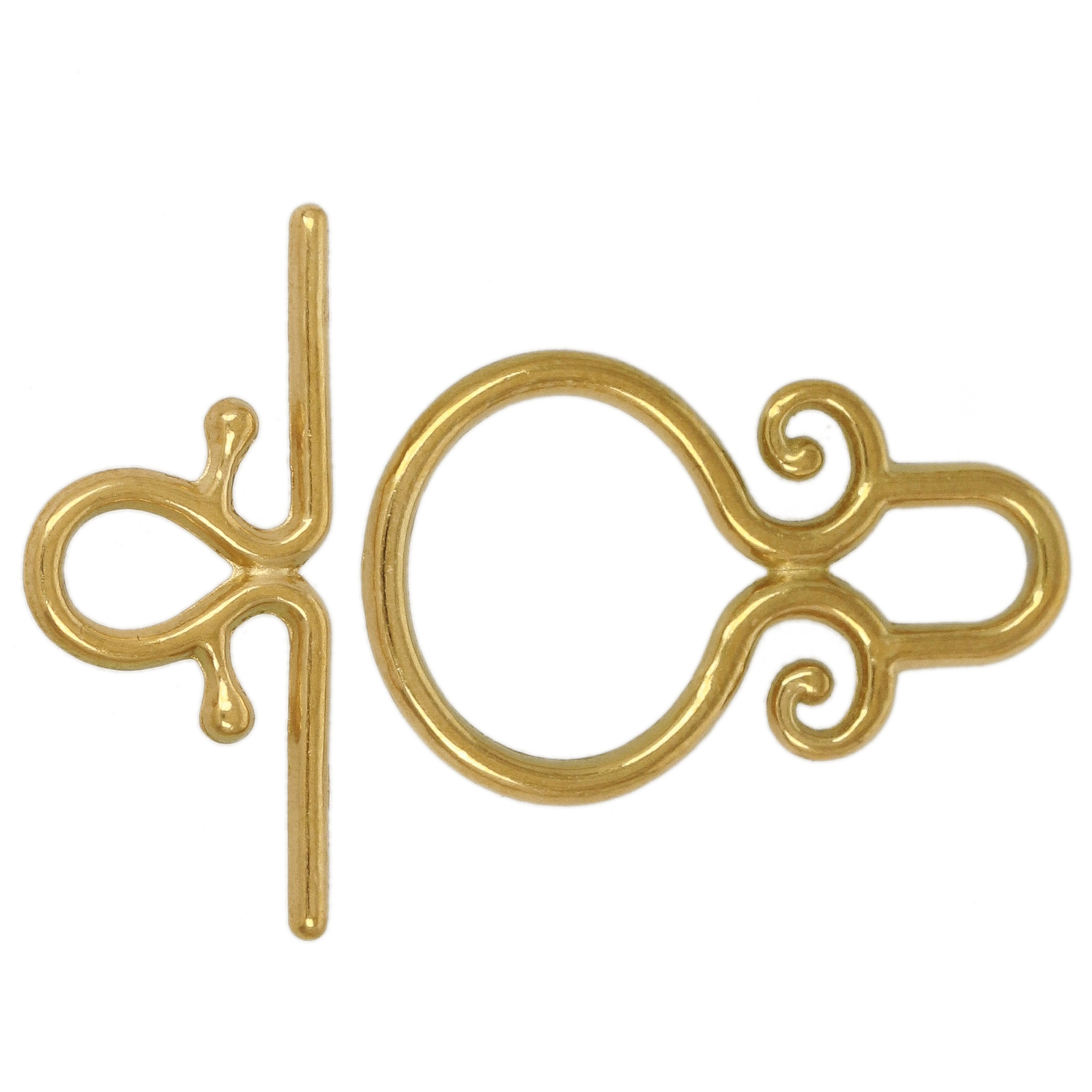 gold plated stainless steel decorative toogle clasp 23x14mm | 2pc