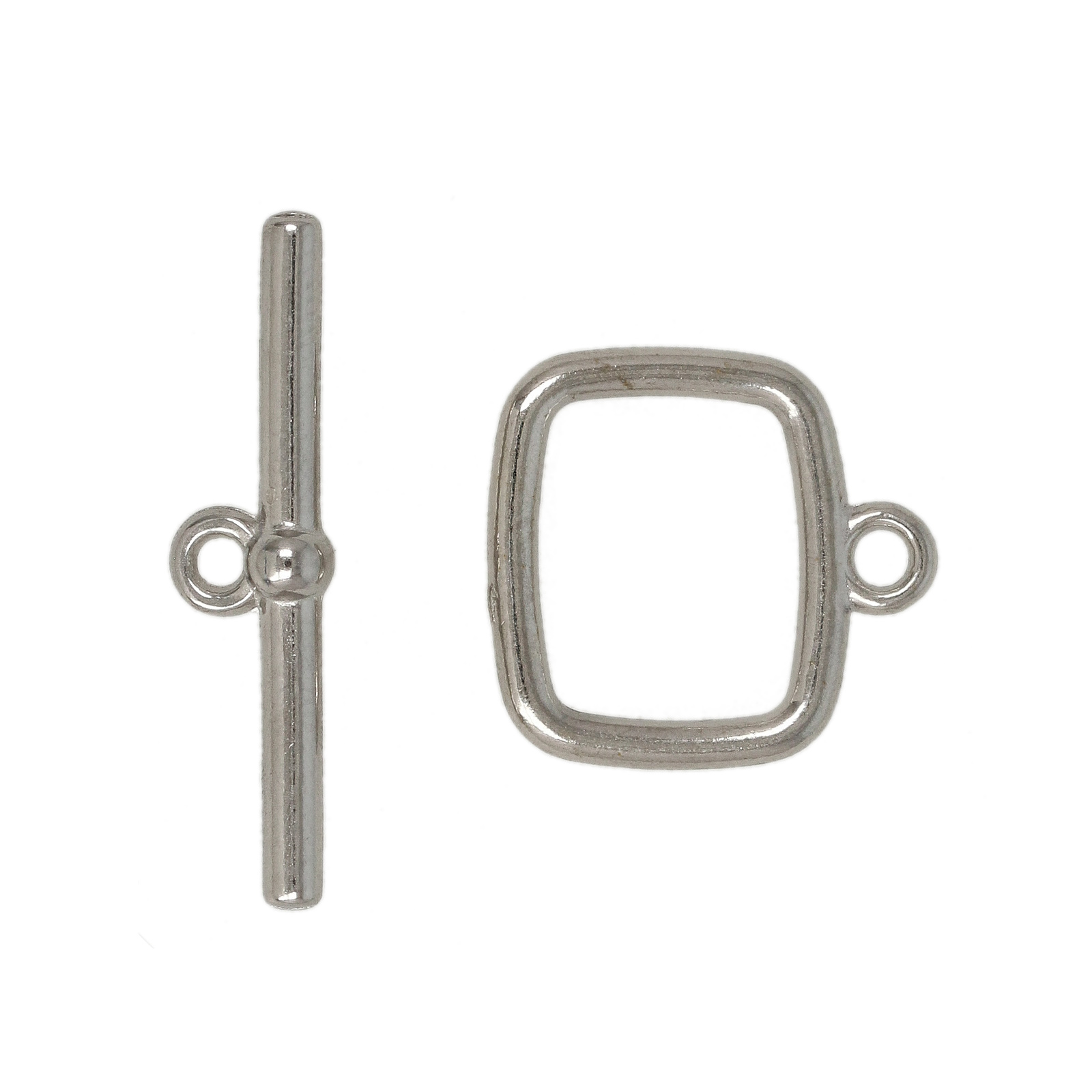 stainless steel rectangular toogle clasp 15x13mm | 2pc