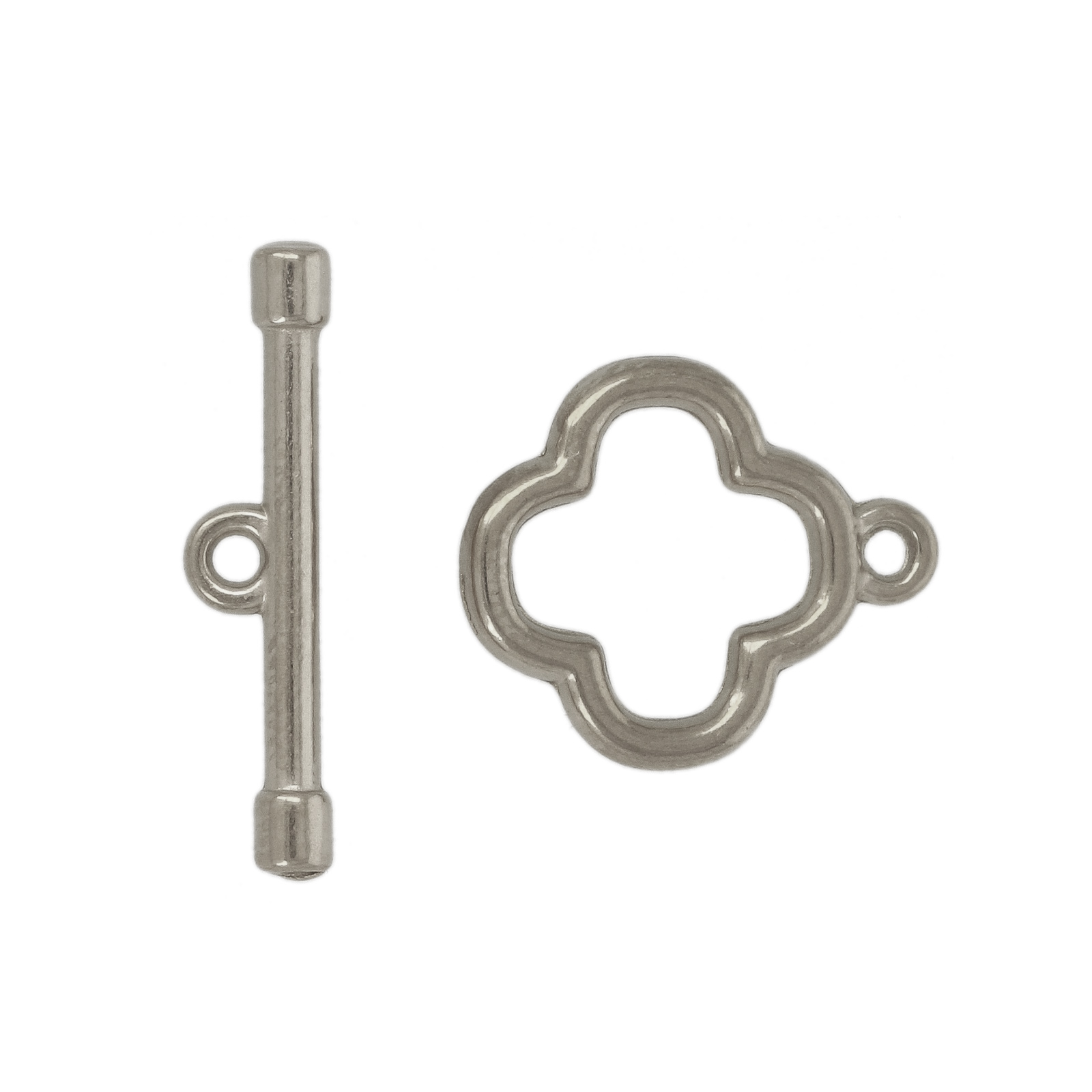 stainless steel fourleaf clover toogle clasp 13mm | 2pc