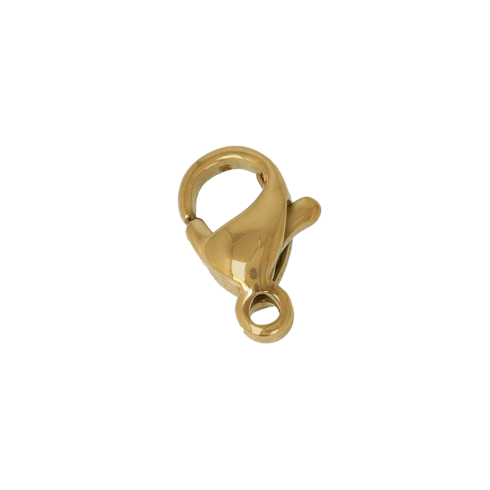 karabinerverschluss edelstahl vergoldt 9x6mm | 10st