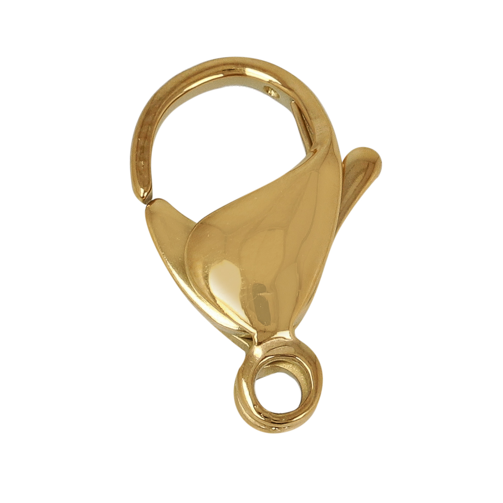 gold plated stainless steel trigger clasp 17x10mm | 2pc