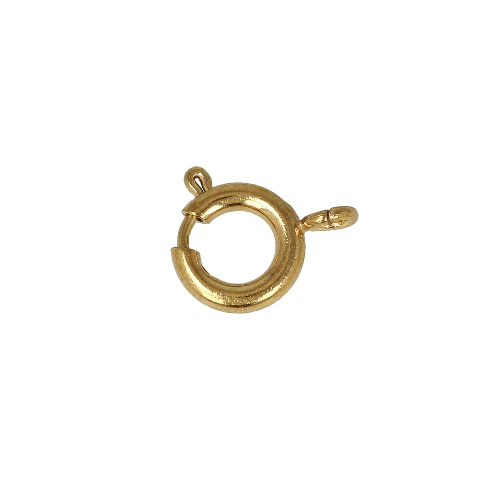 gold plated stainless steel spring ring clasp 7mm | 4pc
