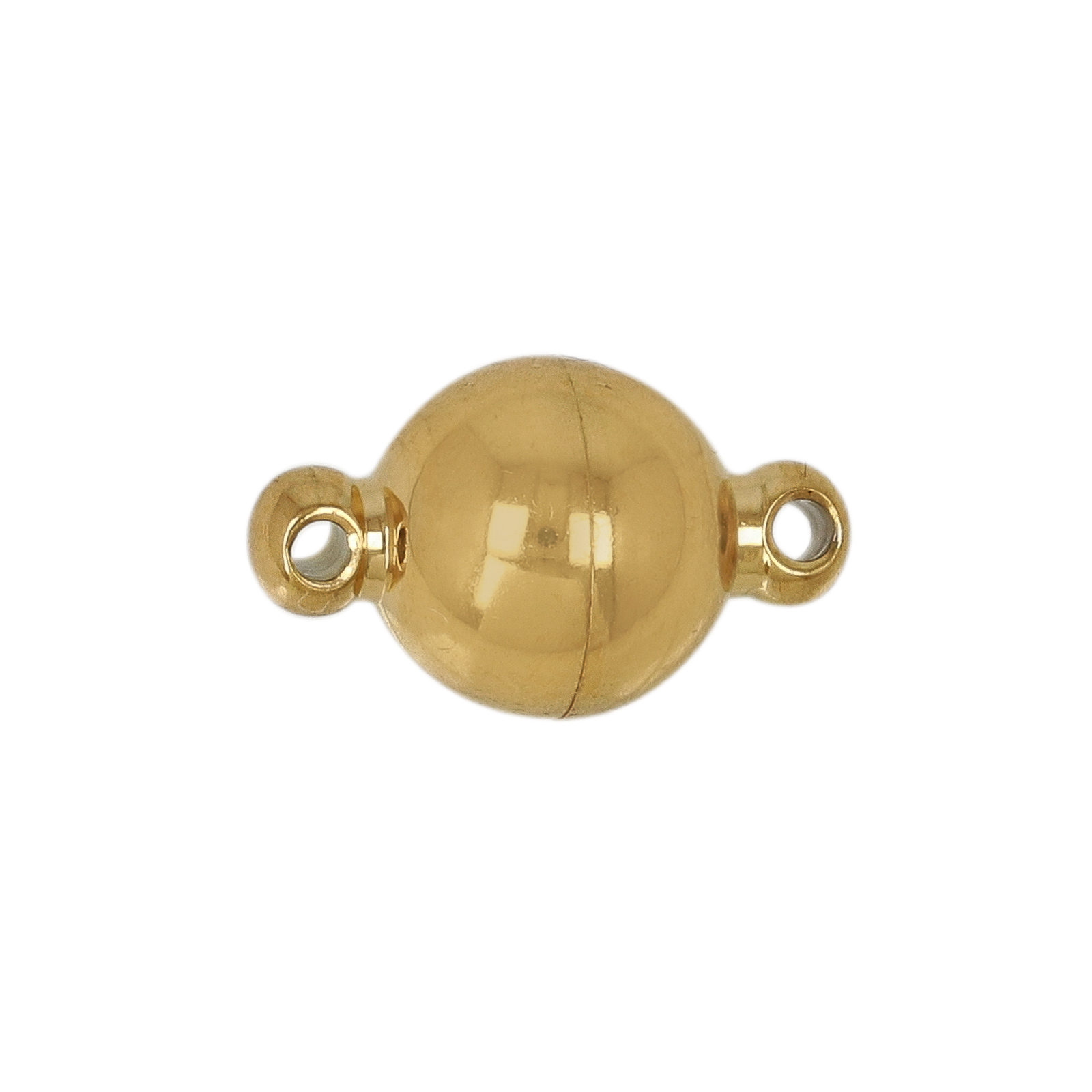 gold plated stainless steel magnetic round clasp 8mm | 1pc