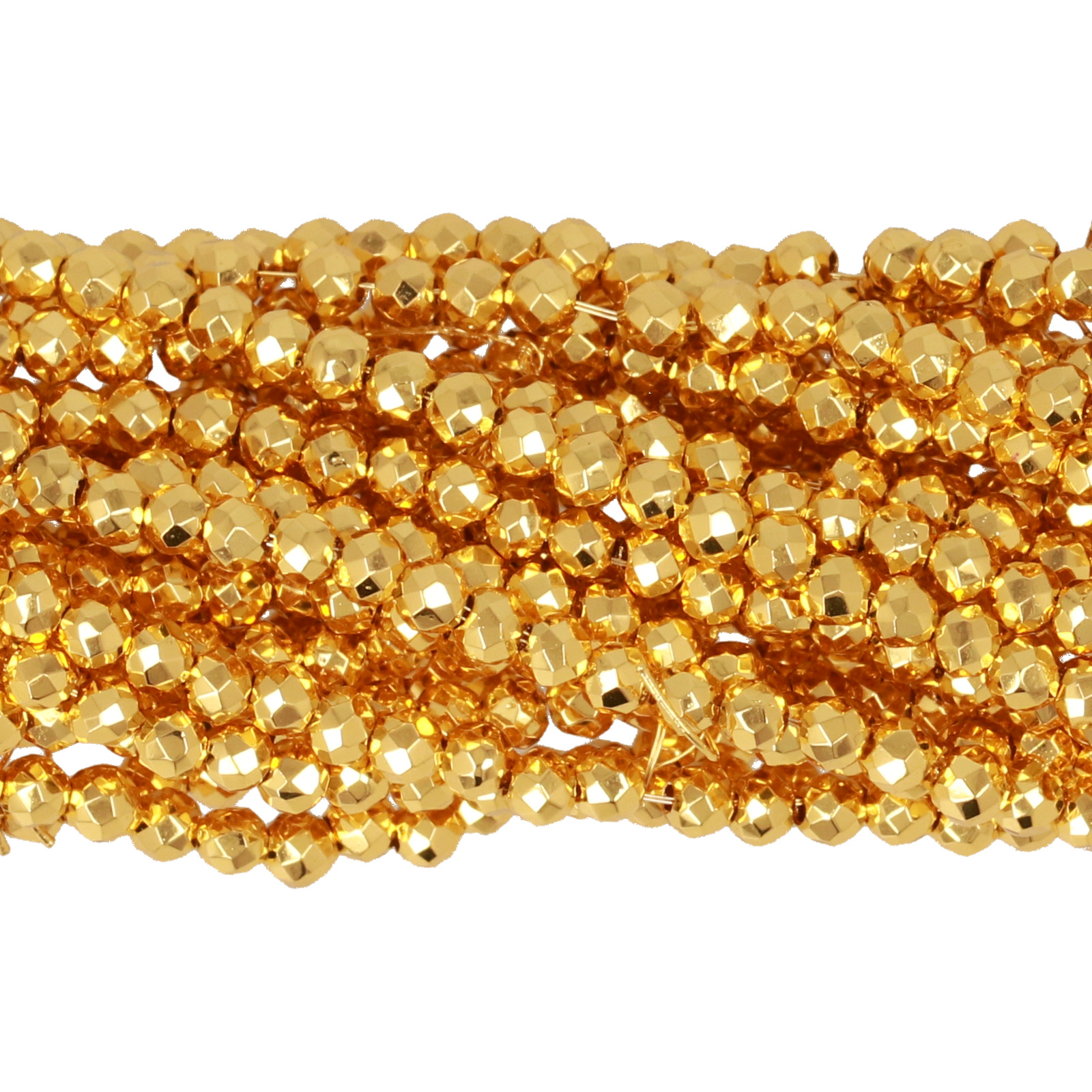new metal gold chinese crystal mini faceted roundelle real 2mm | 1 strand