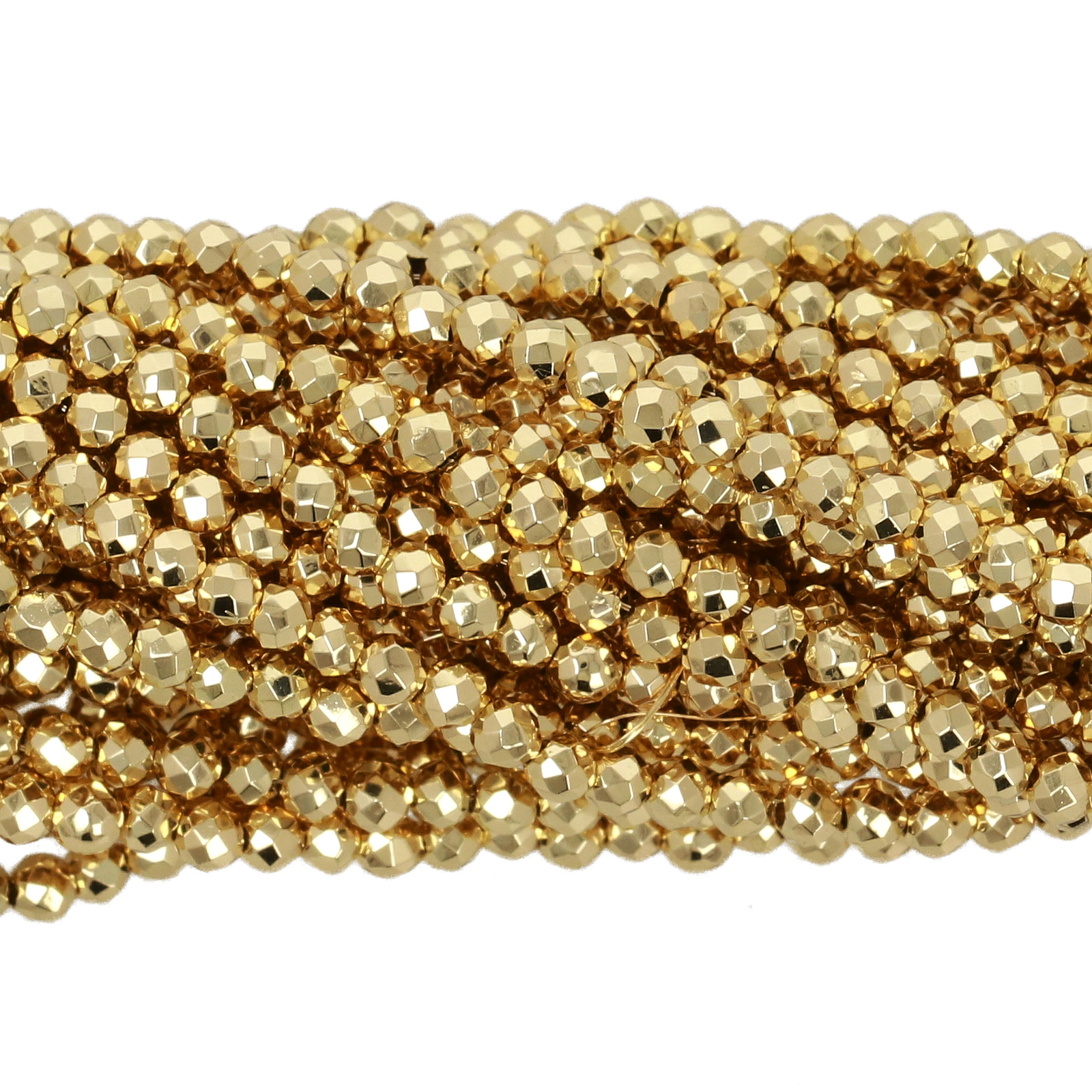 new metal light gold chinese crystal mini faceted roundelle real 2mm | 1 strand