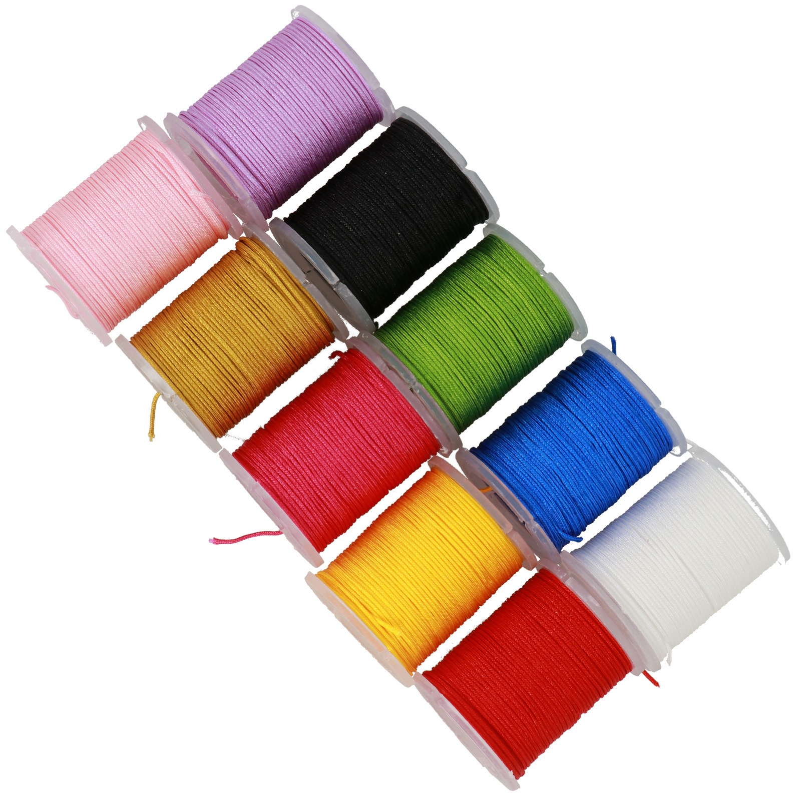 chinese knotting cord 0,8mm mix color - 10 spool 10mt - limited edition | 1pc