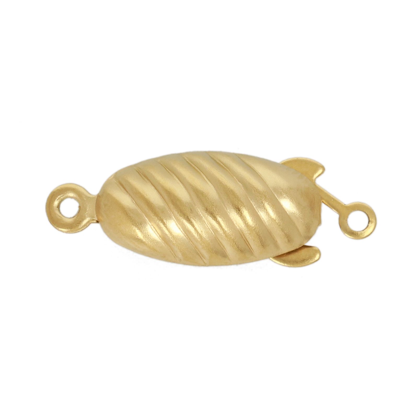 gold plated stainless steel box clasp oval 21x8mm | 4pc