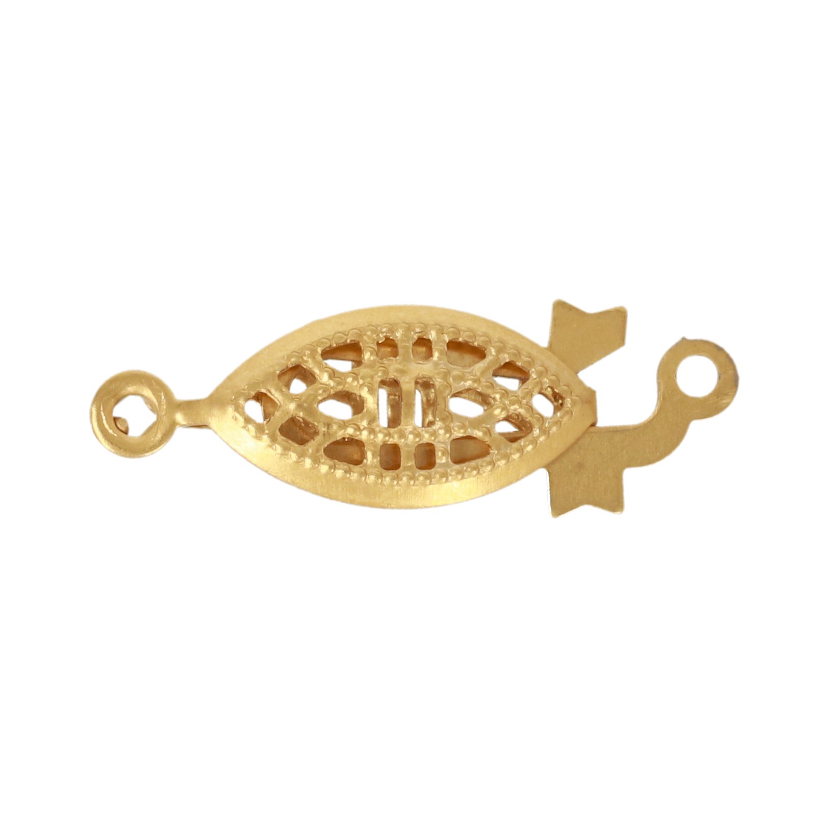 gold plated stainless steel box clasp oval 21x7mm | 4pc