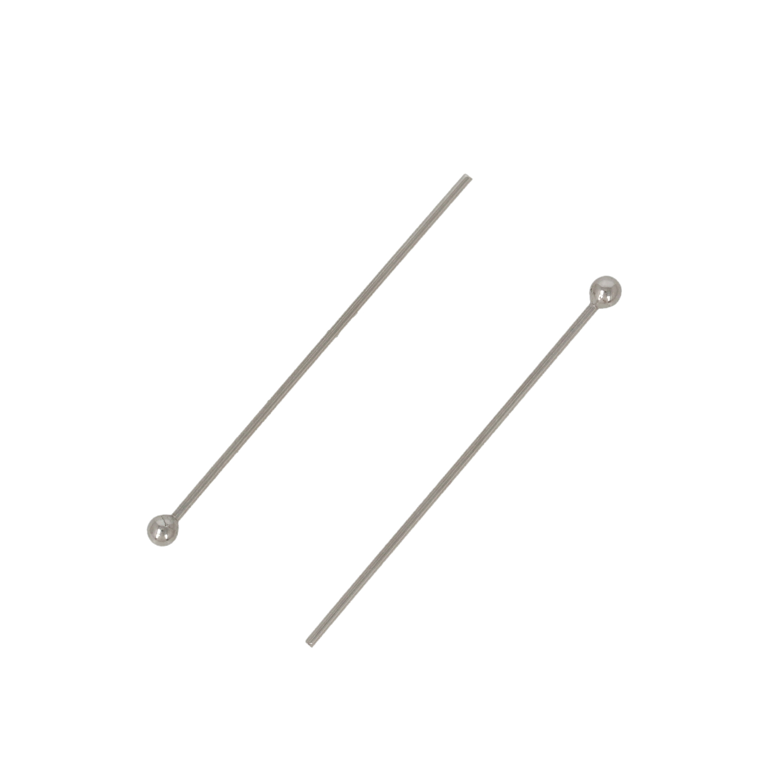 stainless steel ball end headpin 30mm - wire 0,7mm | 50pc