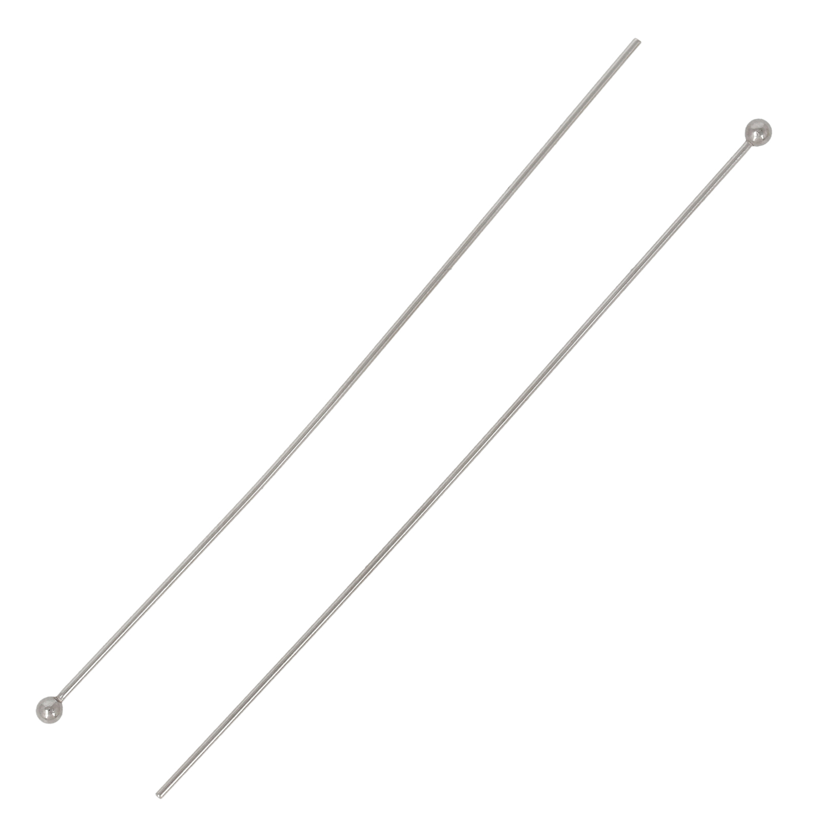 stainless steel ball end headpin 70mm - wire 0,7mm | 40pc