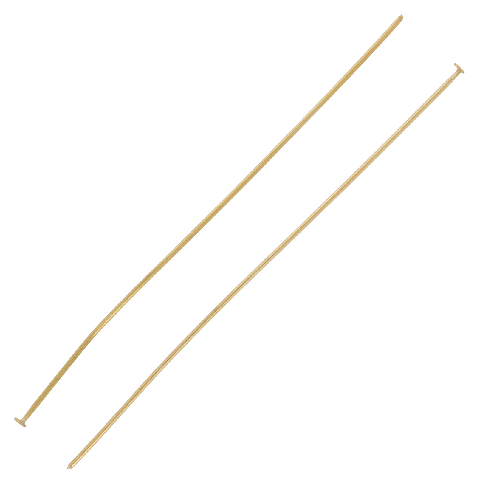 gold plated steinless steel headpin 70mm - wire 0,7mm | 10pc