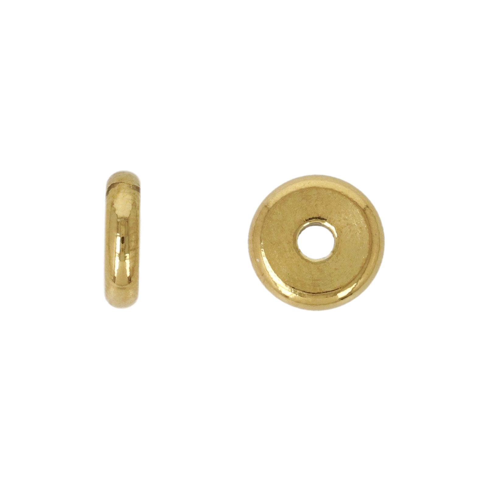 trennperle heishi edelstahl vergoldet 8x2mm | 20st