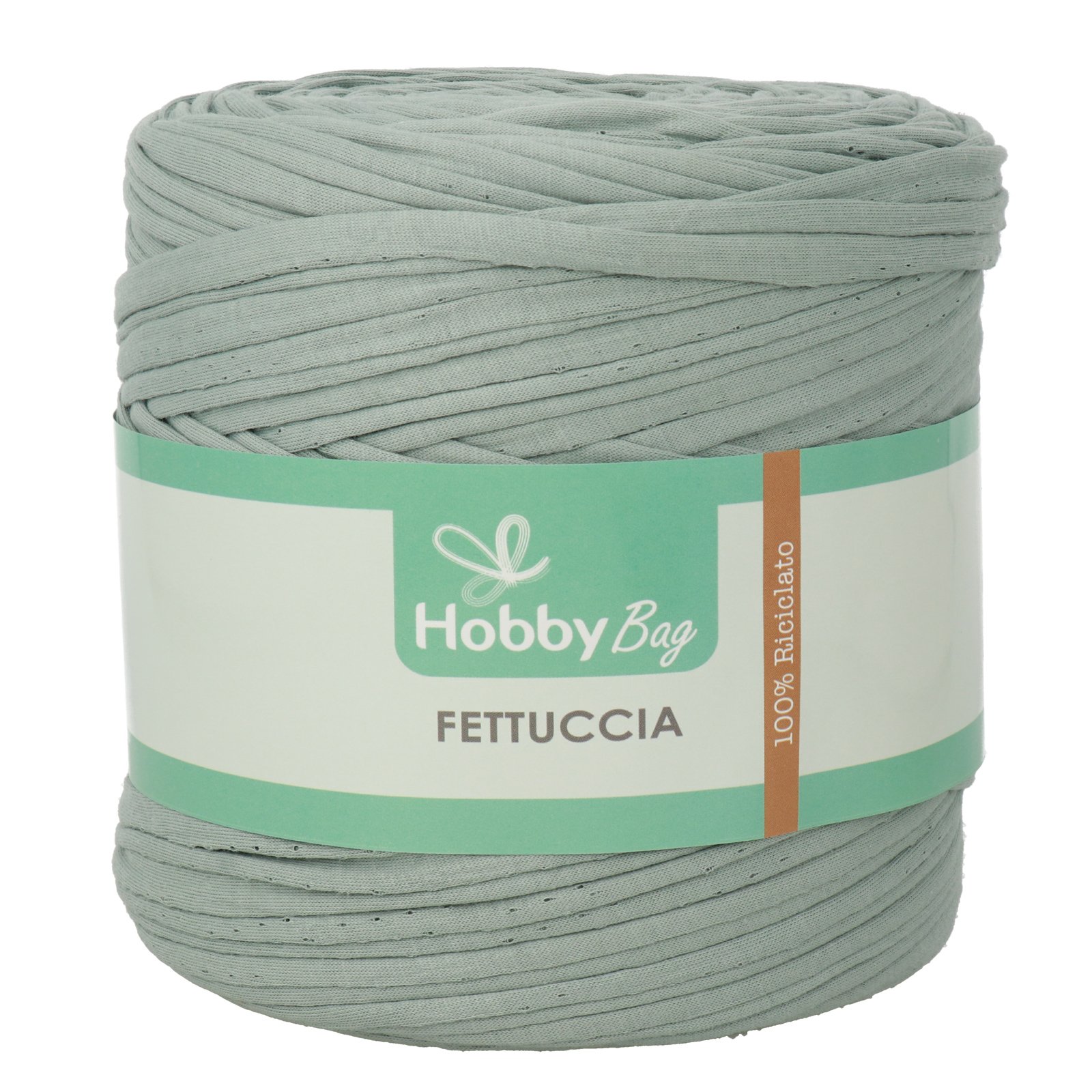 hobbybag t-shirt yarn fettuccia - dolphin grey - 500-800gr (110-130mt) | 1pc