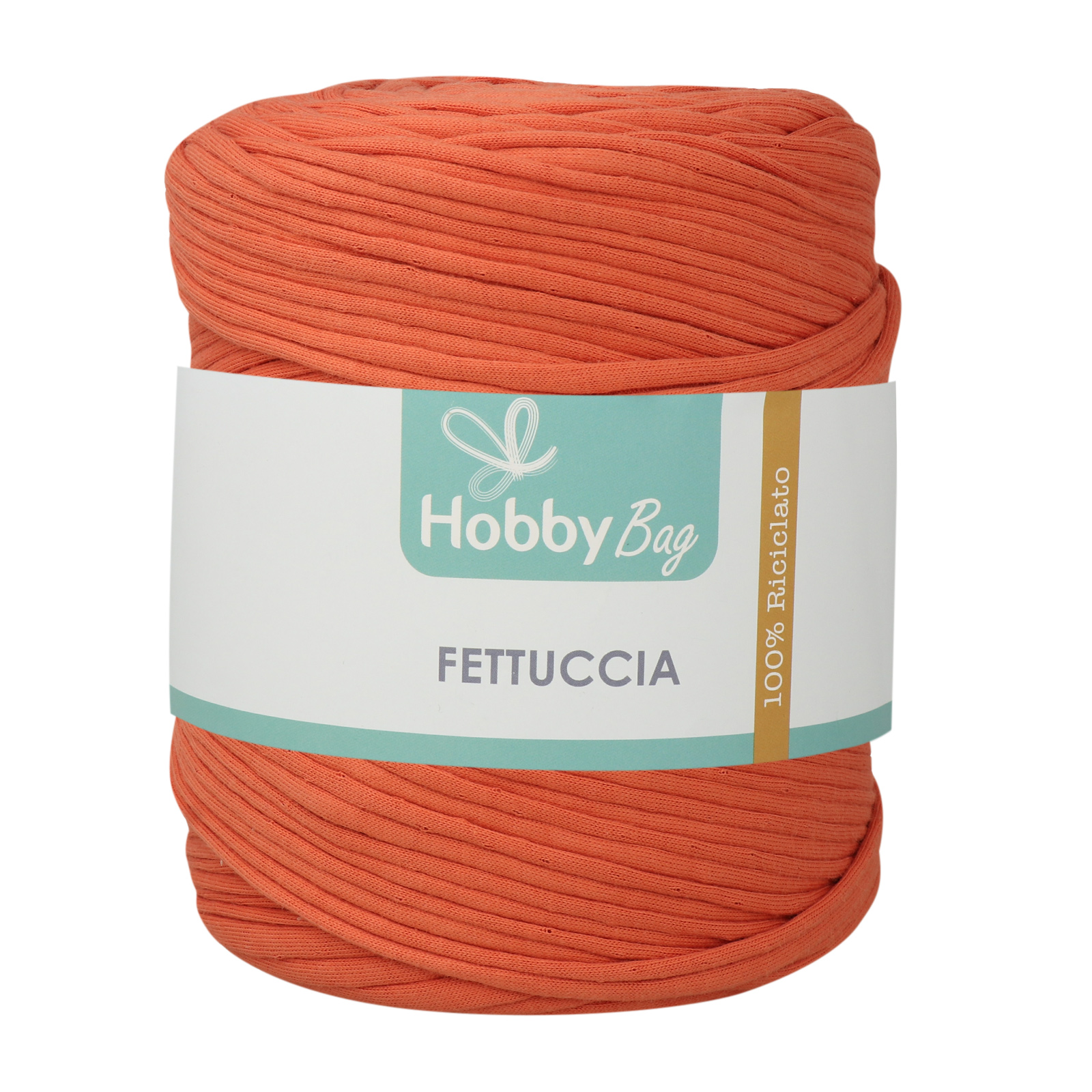 hobbybag t-shirt yarn fettuccia - vintage carrot - 650-800gr (110-130mt) | 1pc
