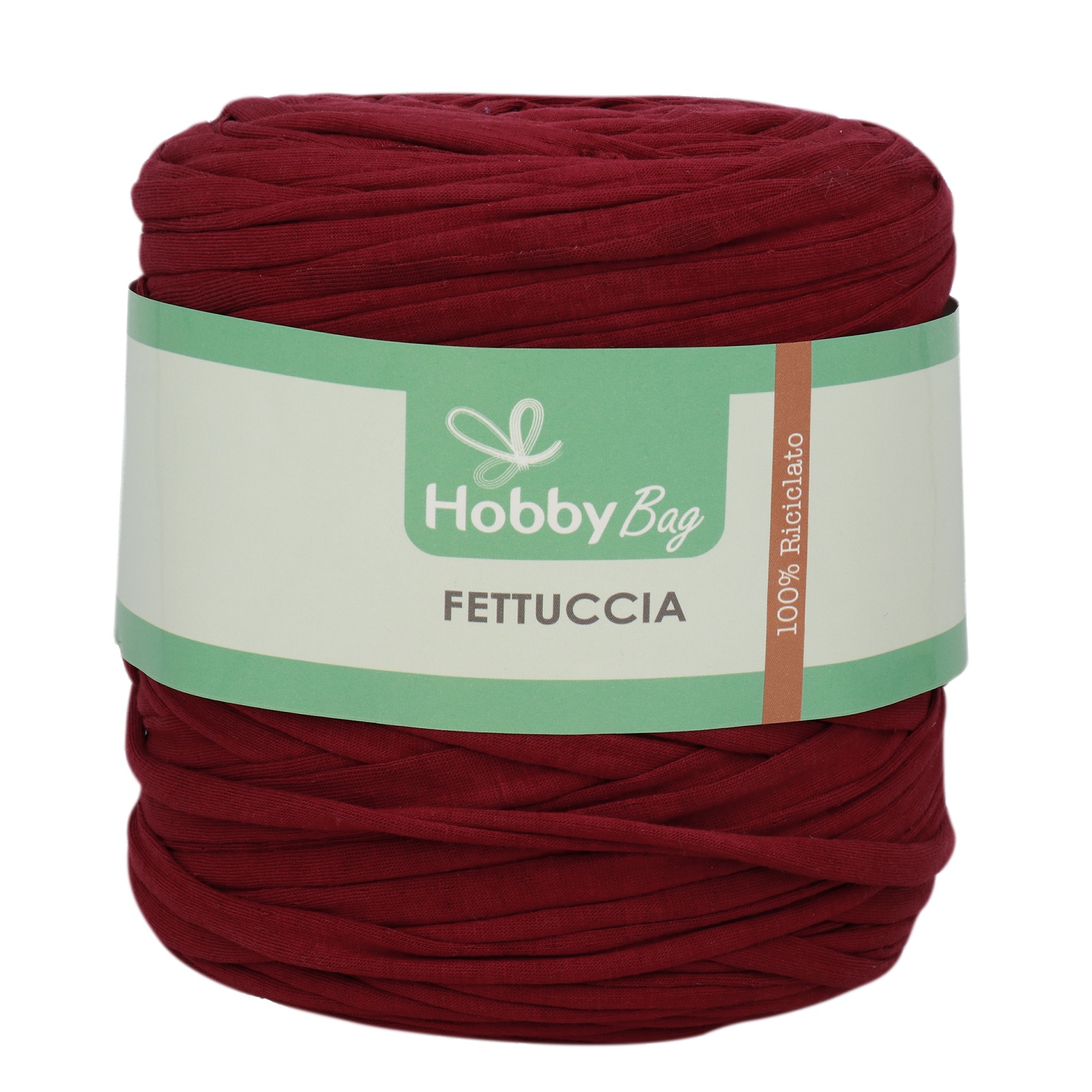 hobbybag t-shirt yarn fettuccia - burgund - 650-800gr (110-130mt) | 1st