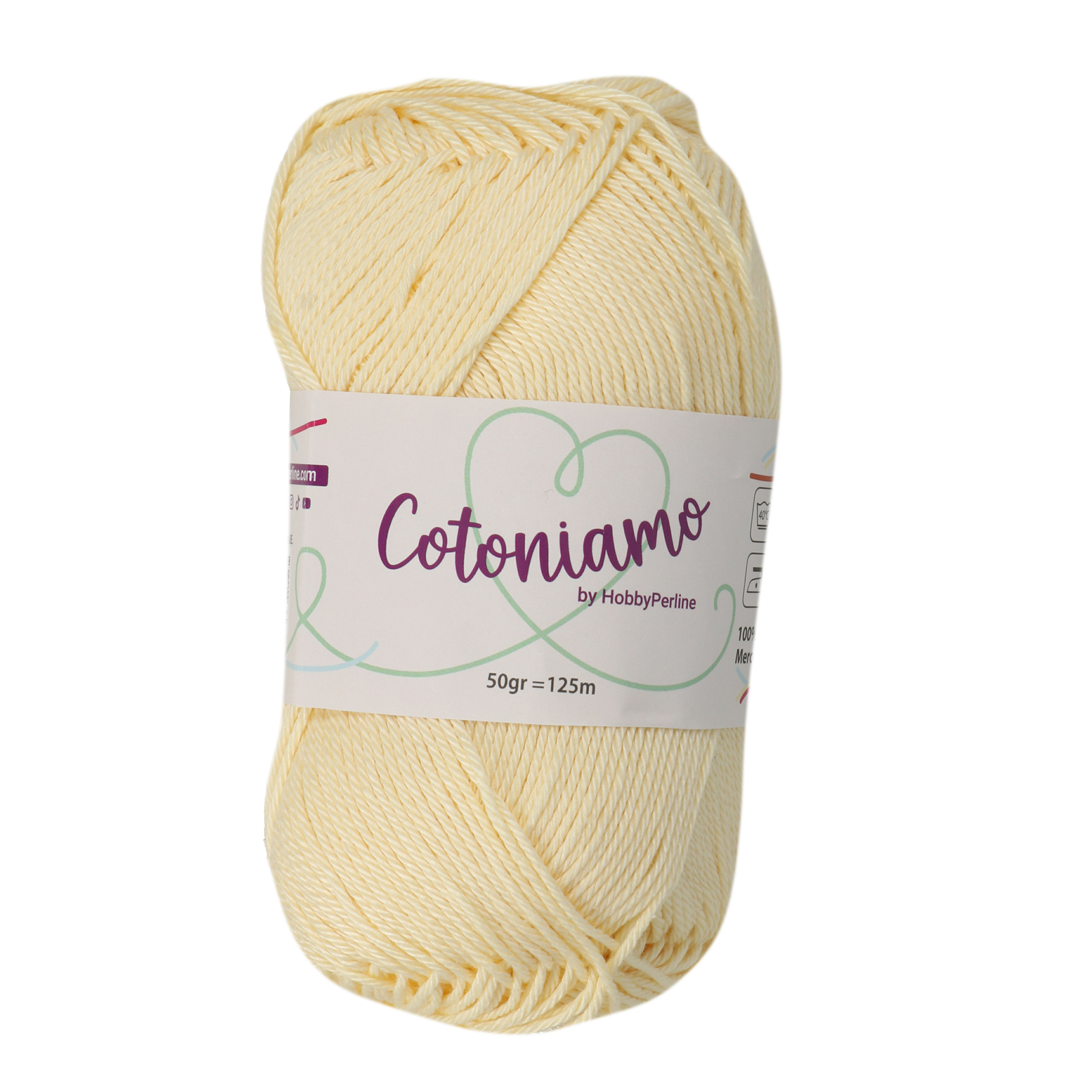 hobbyperline cotoniamo - light yellow (905) - 50gr (125mt) | 1pc