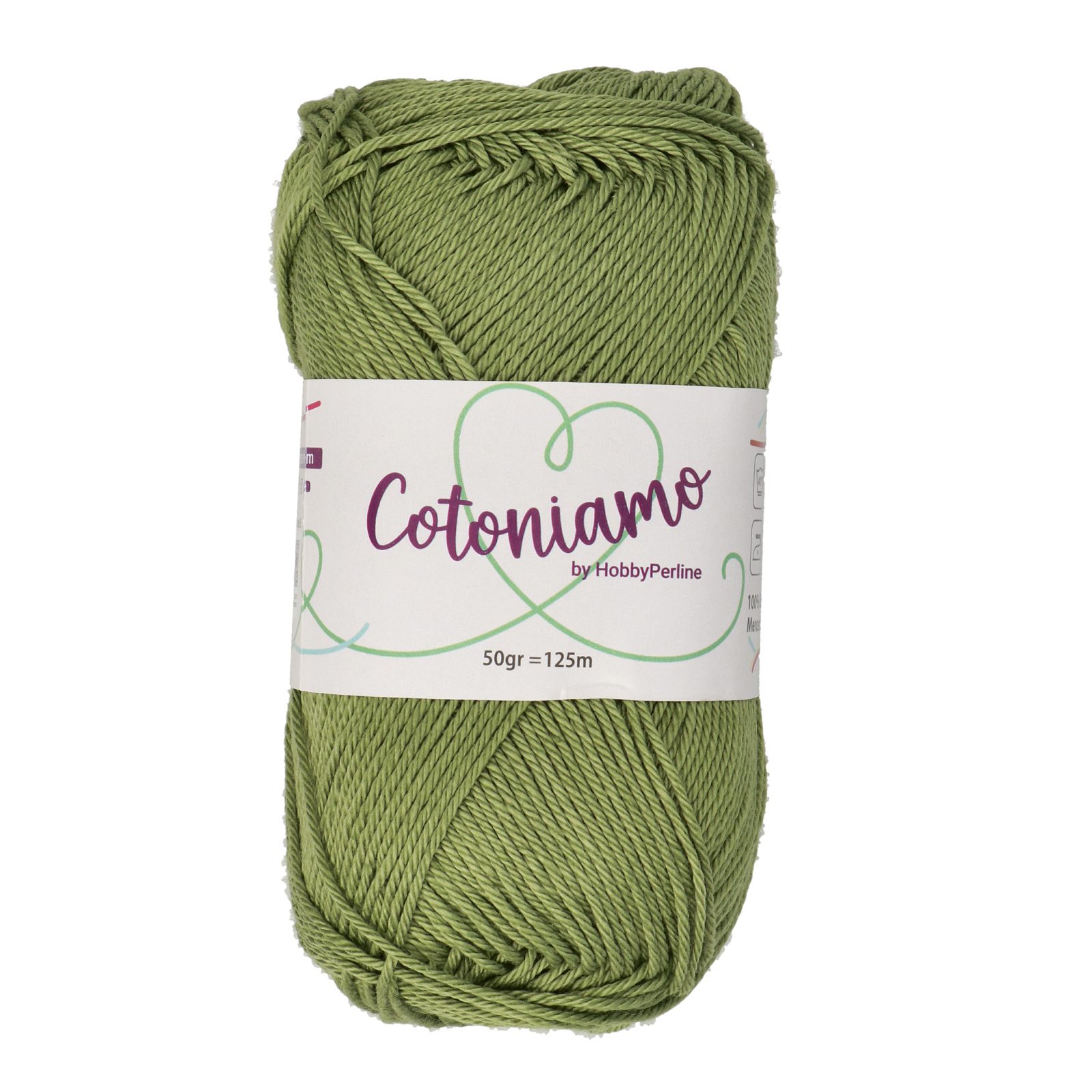 hobbyperline cotoniamo - olive green (946) - 50gr (125mt) | 1pc