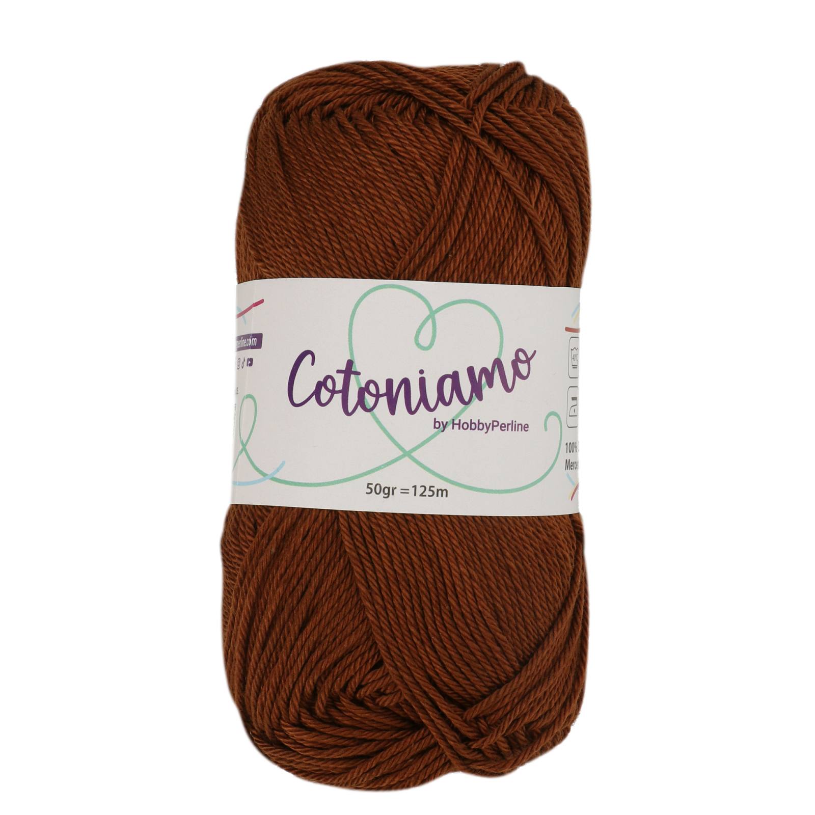 hobbyperline cotoniamo - coffee (958) - 50gr (125mt) | 1pc
