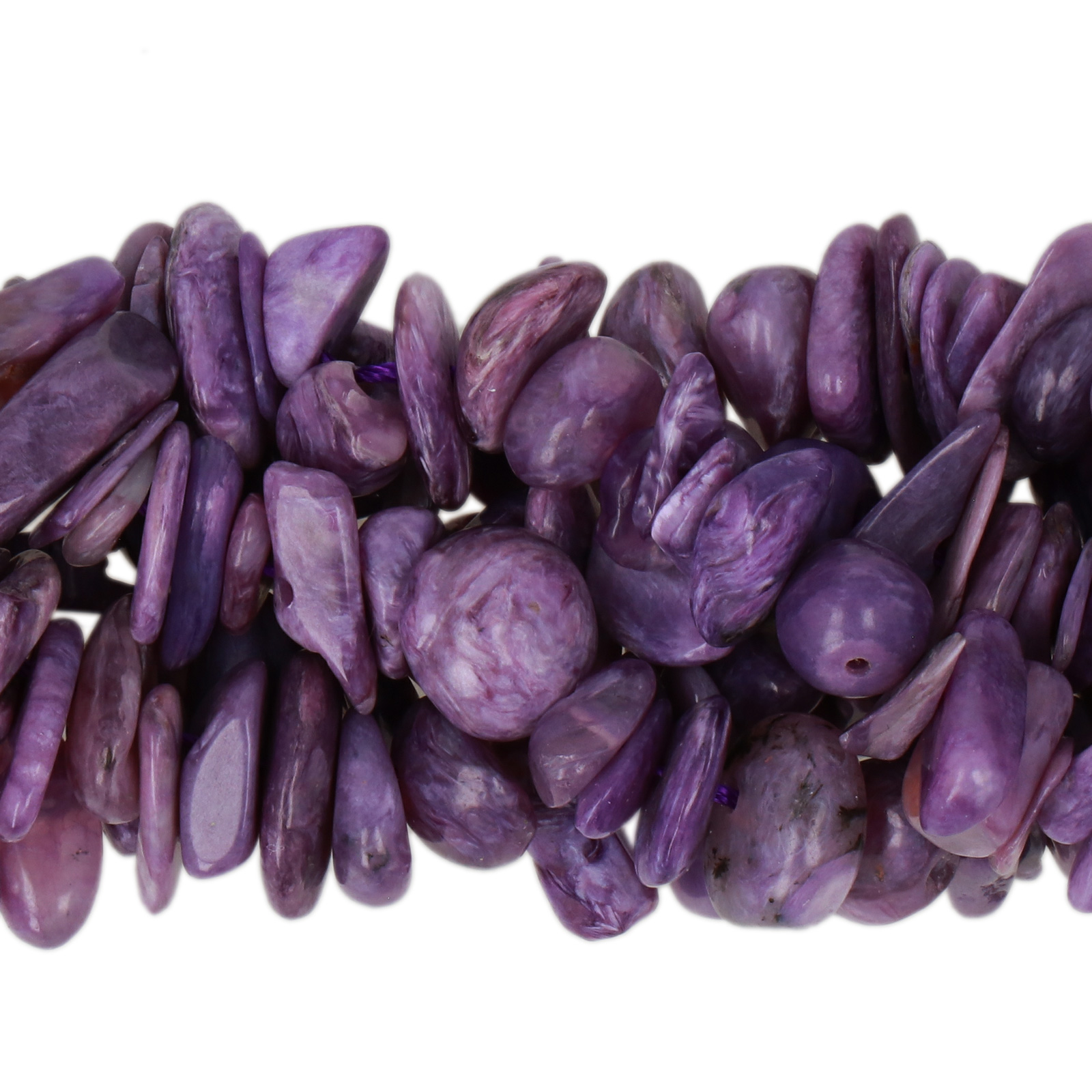 charoite chips 5-10mm premium quality | strang 38/40cm