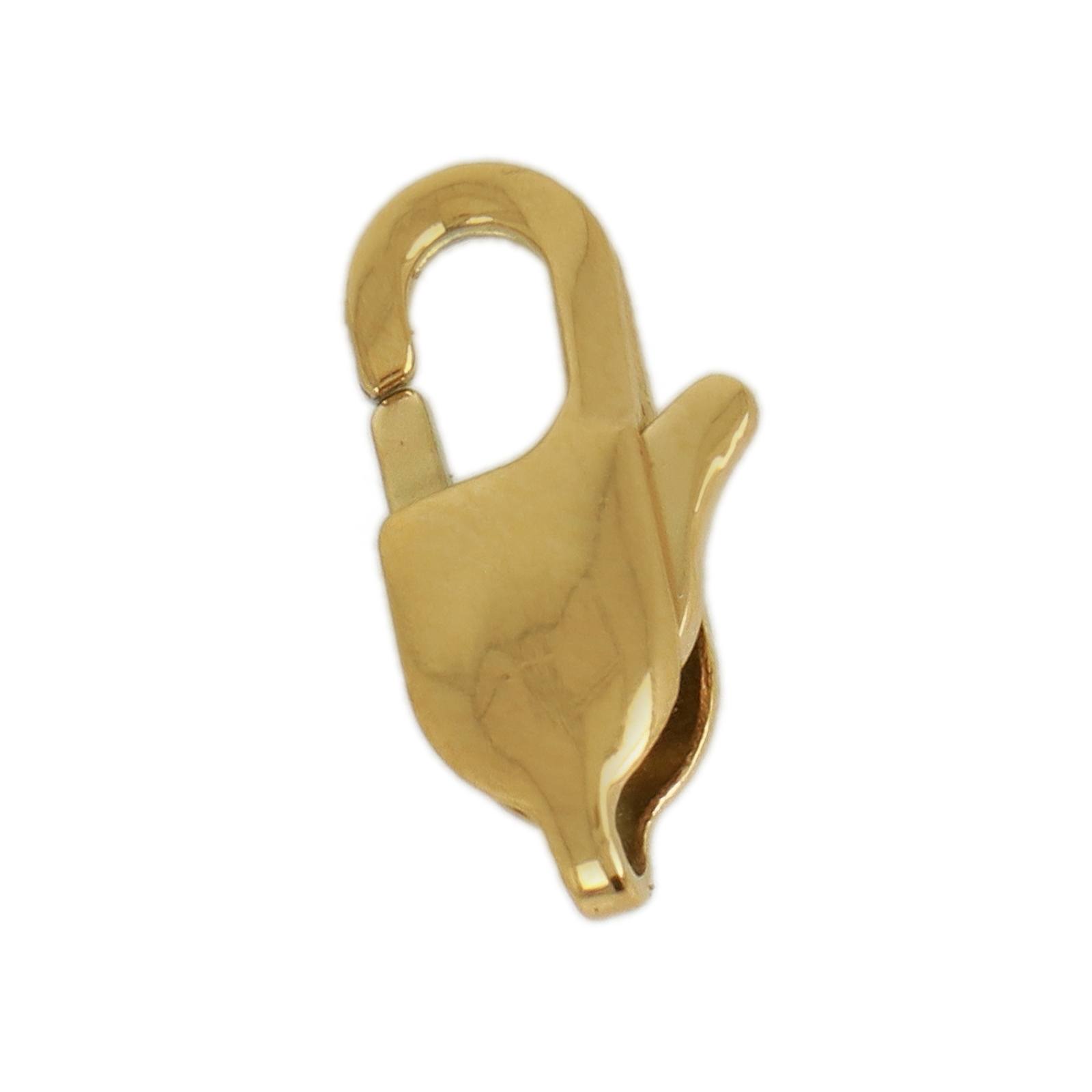gold plated stainless steel lobster clasp 15x8mm | 2pc