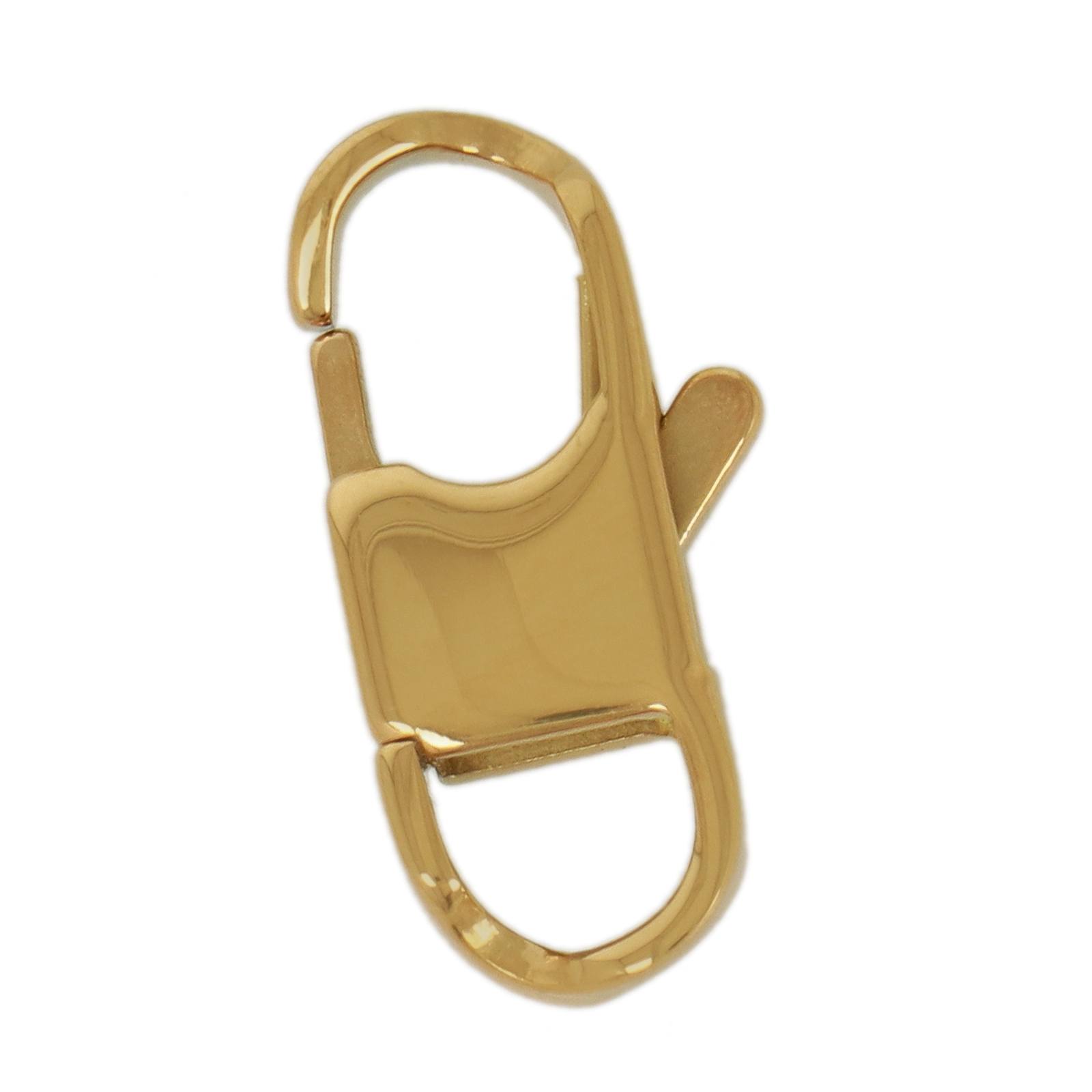 gold plated stainless steel heart lobster clasp 22x8mm | 1pc